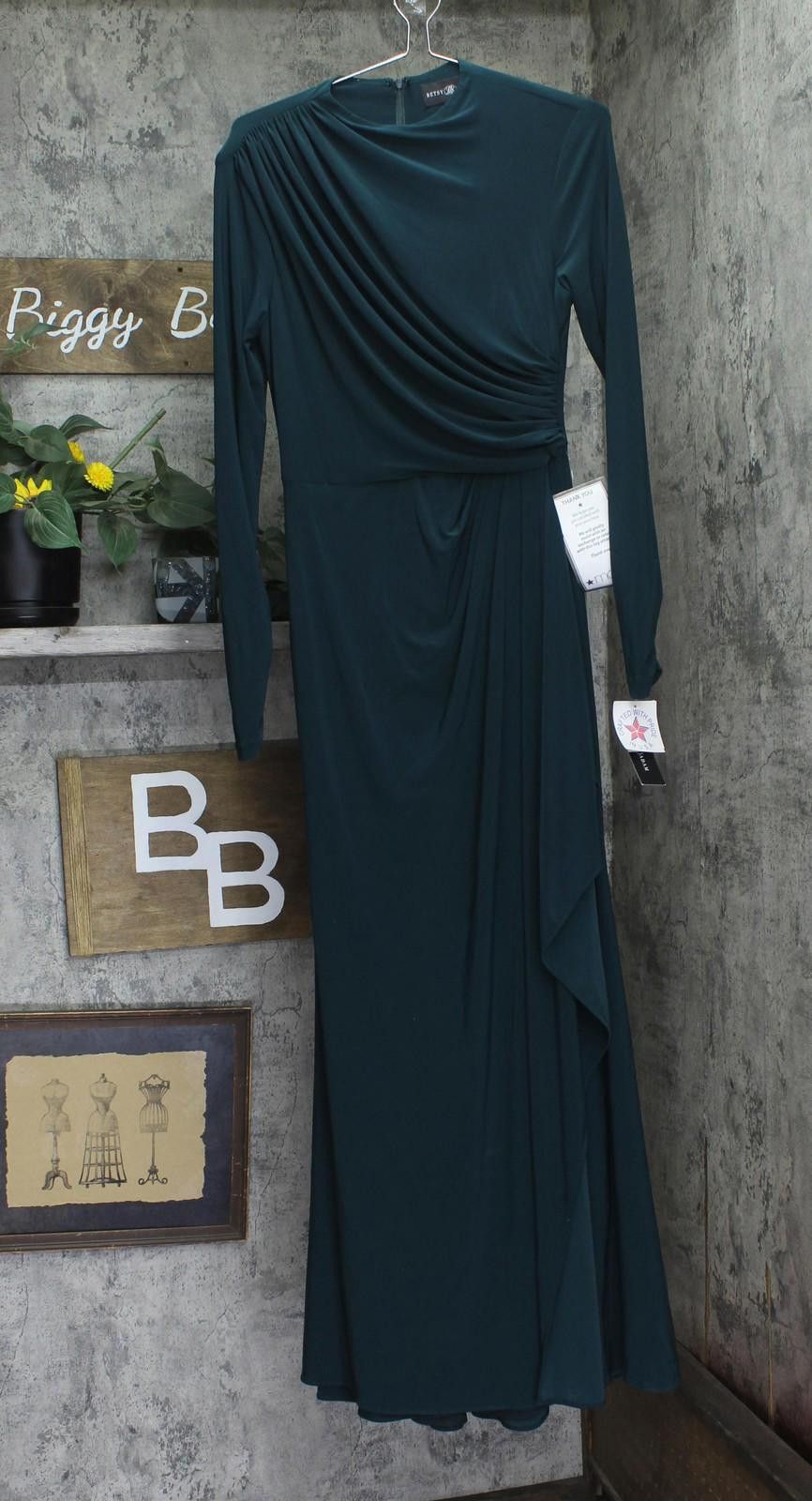 Other Betsy & Adam Womens Dress With Slit A25412 Pine Green 6 Size M / US 6-8 / IT 42-44 - 1 Thumbnail