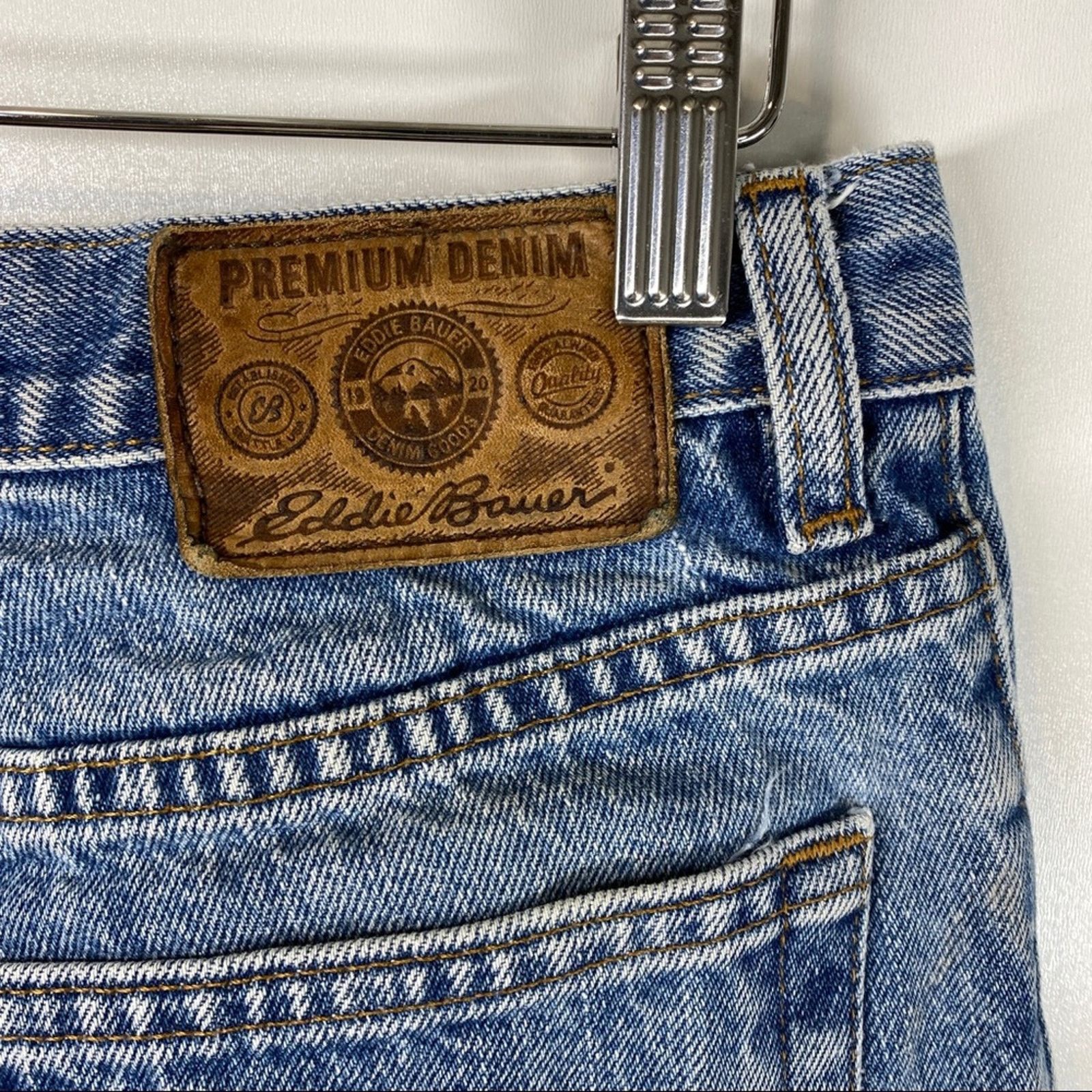 Eddie Bauer × Vintage Eddie Bauer Jeans Classic Vintage Straight Leg Cotton Denim Size US 34 / EU 50 - 8 Thumbnail