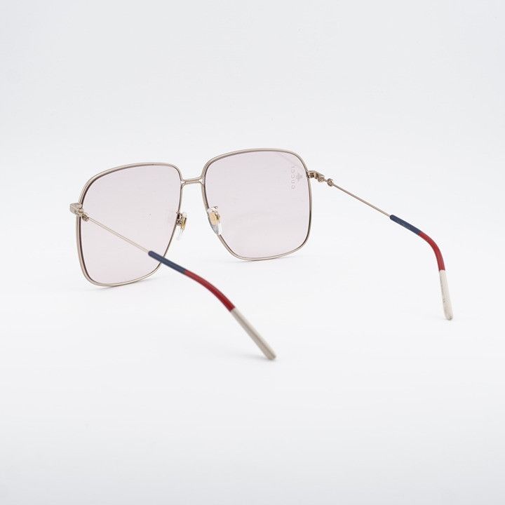 Gucci Gucci GG0394S 004 Women Sunglasses Gold Square Frame Size ONE SIZE - 2 Thumbnail