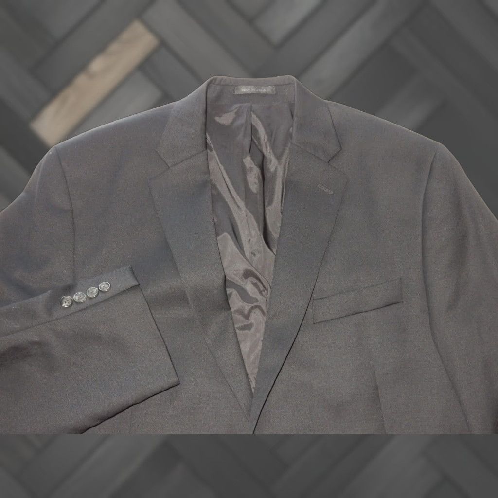 Ralph Lauren VINTAGE Ralph Lauren Men's Blazer Sport Coat Jacket Wool Size 46L Big & Tall Black Size 46R - 1 Thumbnail
