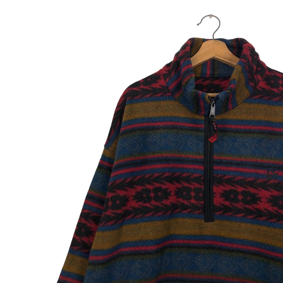 Japanese Brand 📌Vintage Fleece Jacket Jack Wolf Navajo Native Design Size US M / EU 48-50 / 2 - 8 Thumbnail