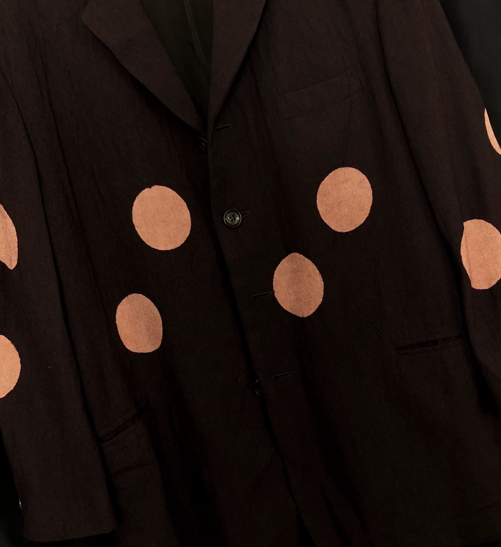 Yohji Yamamoto Yohji Yamamoto 96AW Moon Discharge Red Moon Brown Jacket Size US S / EU 44-46 / 1 - 5 Thumbnail