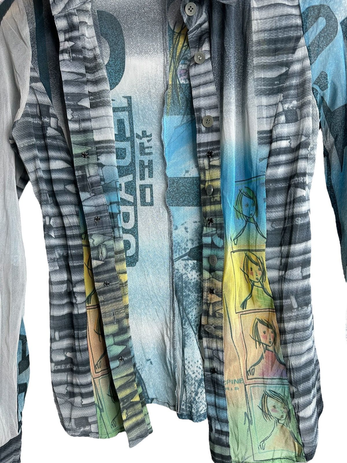 20471120 DEESSE SHIRT BUTTON AOP JEAN PAUL GAULTIER STYLE Size XS / US 0-2 / IT 36-38 - 6 Thumbnail