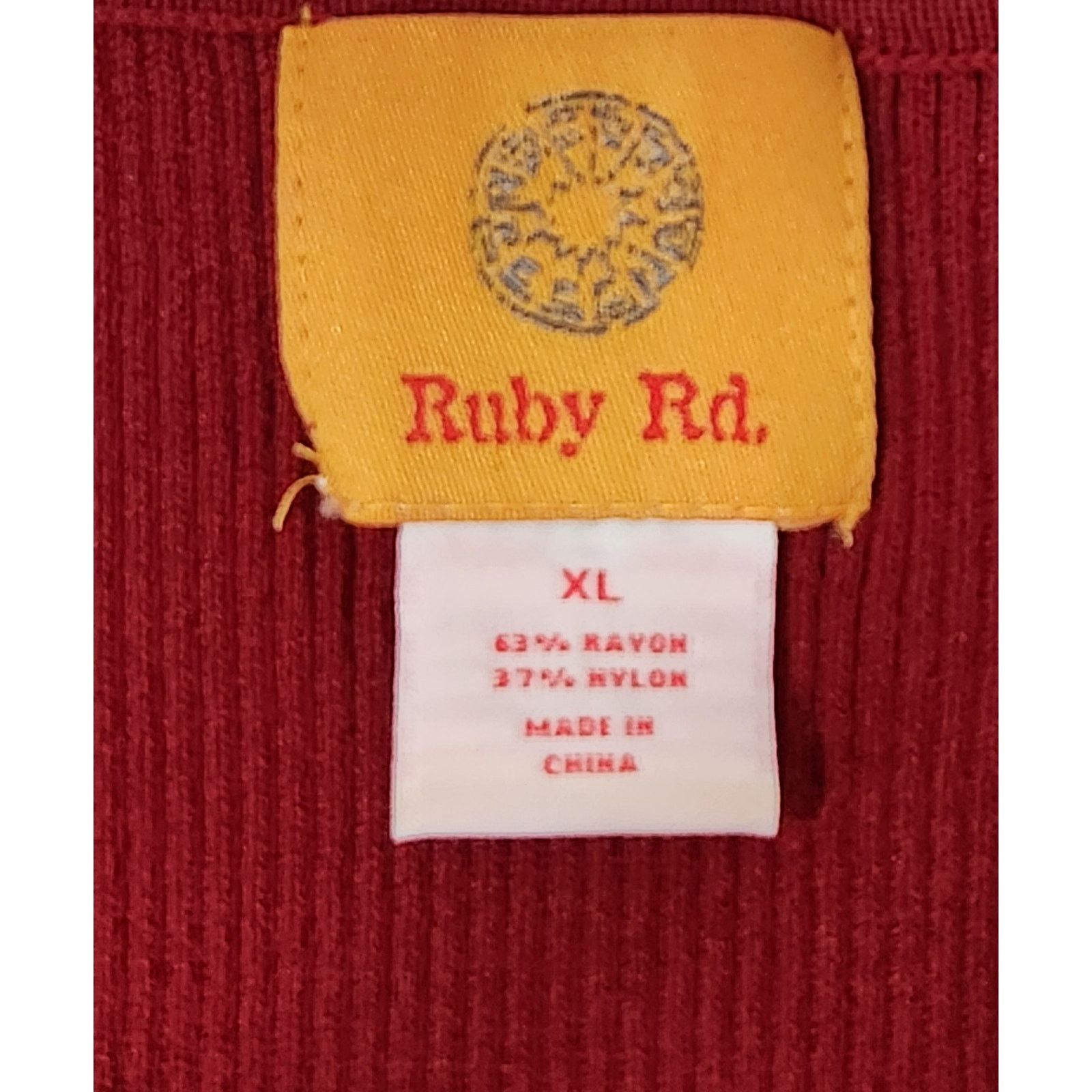 Other Ruby Rd. Burgundy Ribbed Tank Beaded Bodice XL Soft Size XL / US 12-14 / IT 48-50 - 5 Thumbnail