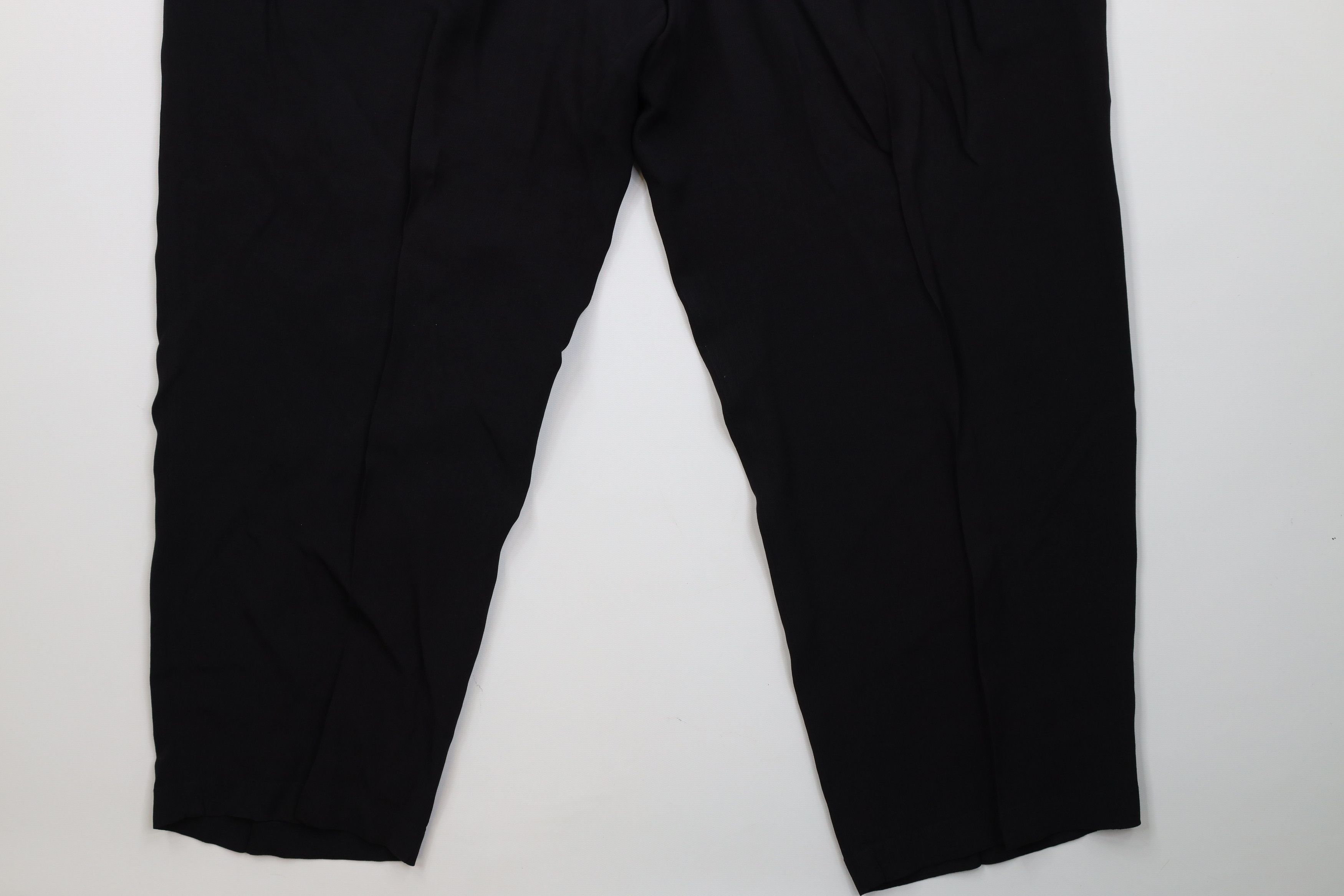 Vintage Vintage 90s Streetwear Gabardine Blend Knit Pants Black USA Size 30" / US 8 / IT 44 - 14 Thumbnail