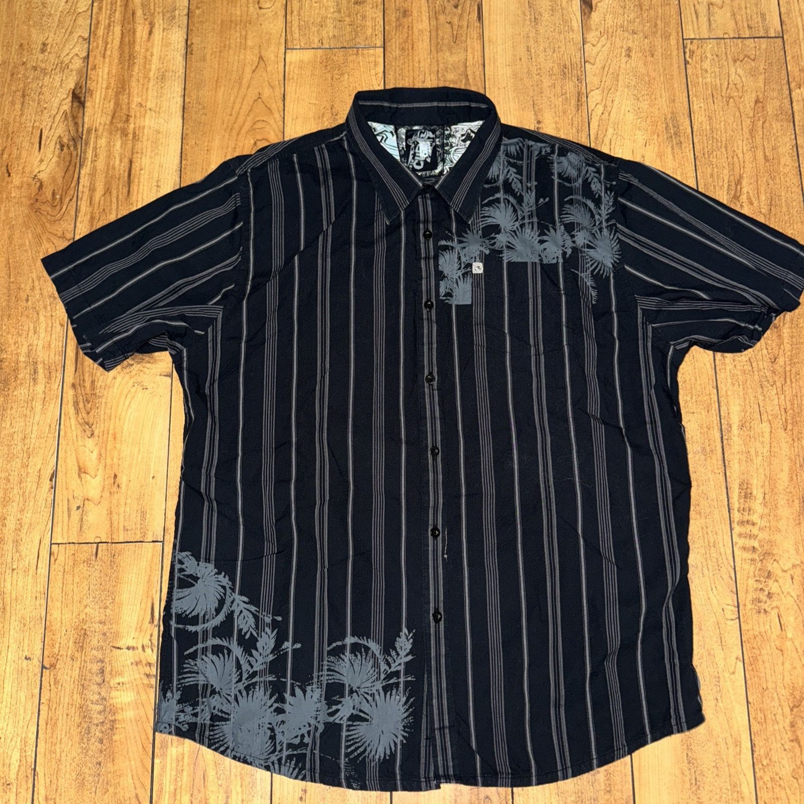 Billabong × Vintage Vintage Billabong Y2K SS Button Up Shirt Black 24x28 XL Size US XL / EU 56 / 4 - 1 Thumbnail