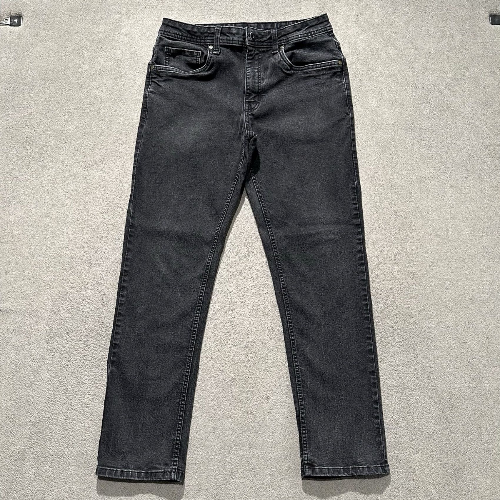 Denime the perfect jean NYC Jeans Mens 32x30 Black Stretch Denim Athletic Fit Jeans Size US 32 / EU 48 - 2 Thumbnail