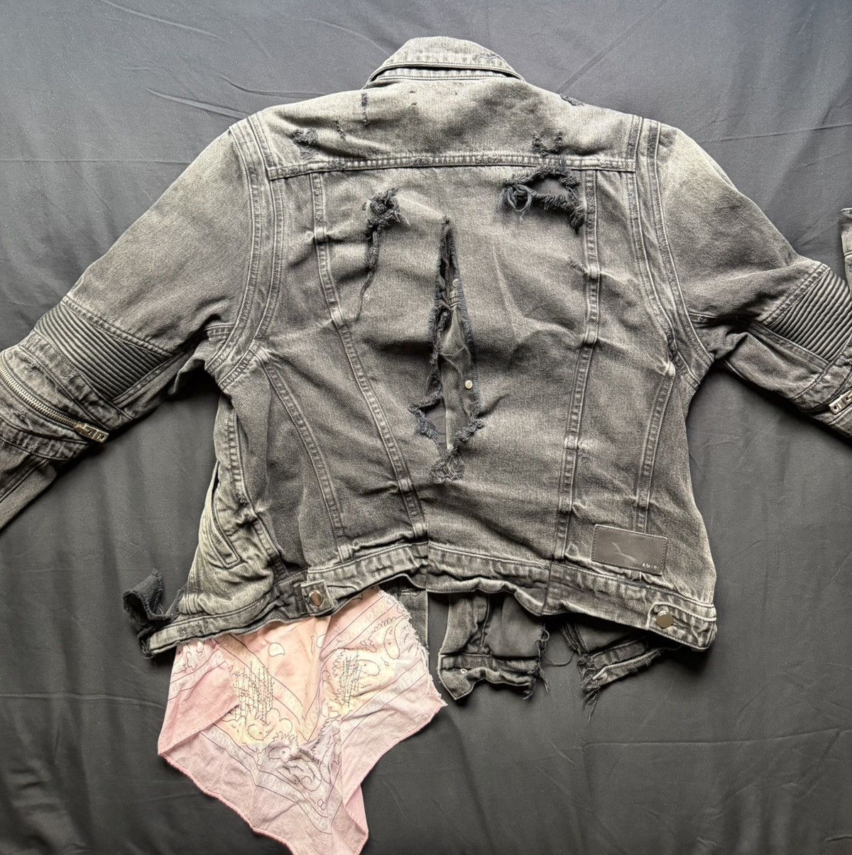 Amiri Amiri Distressed Reconstructed Denim Jacket Large Size US L / EU 52-54 / 3 - 12 Thumbnail