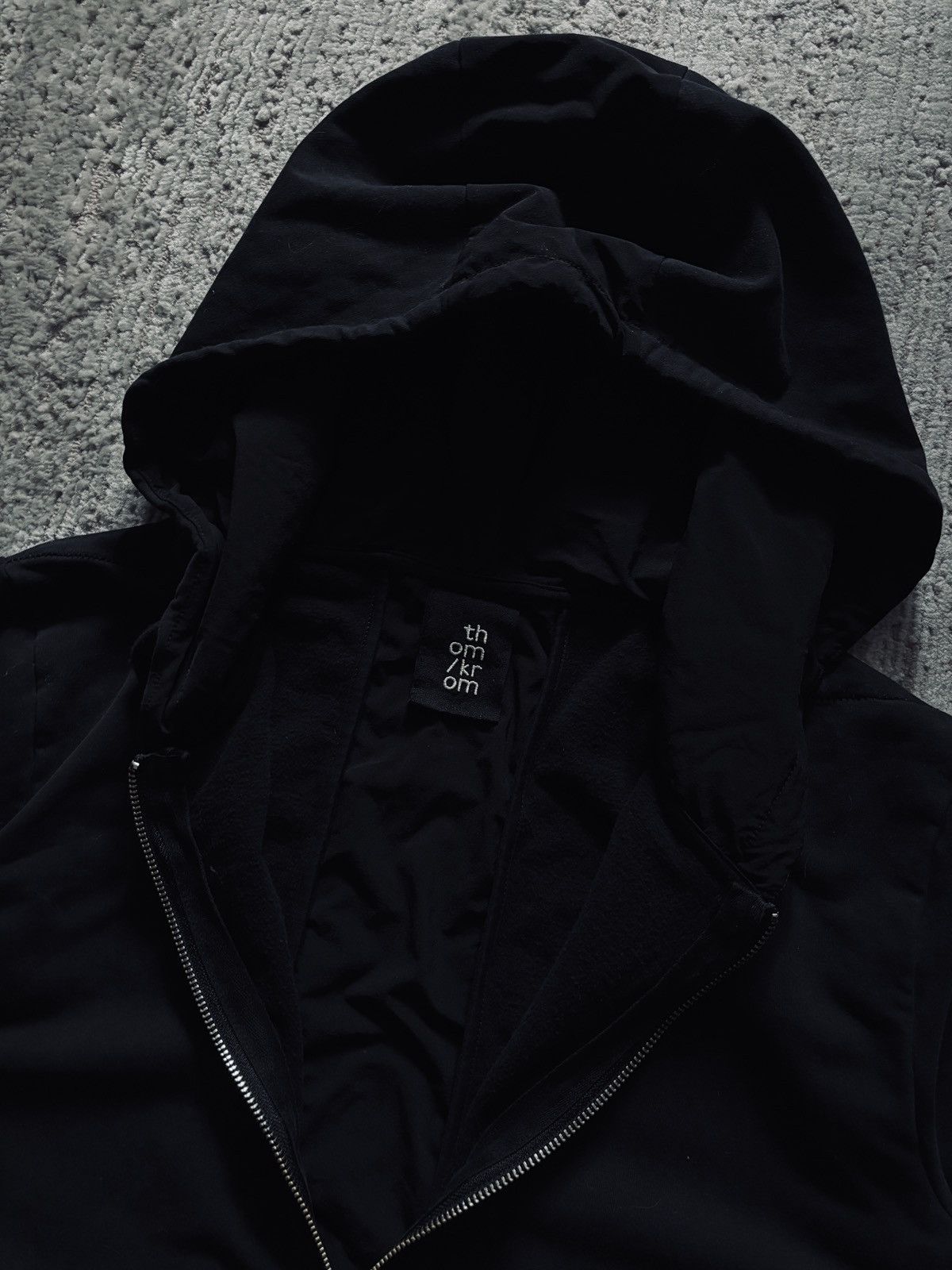 Thom Krom Thom Krom Asymemetric Avant-garde black zip up hoodie Size US L / EU 52-54 / 3 - 4 Thumbnail