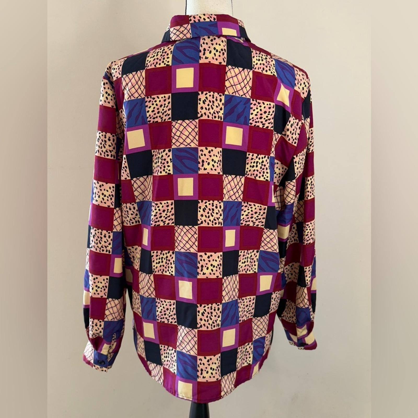 Other Joan Leslie patchwork & leopard print top Plus SZ 16 Size XXL / US 16-18 / IT 52-54 - 4 Thumbnail