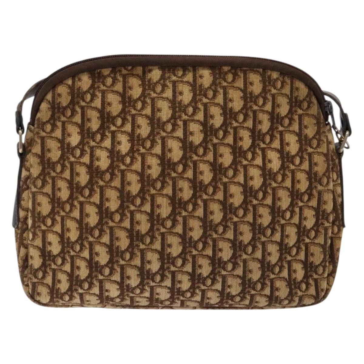 Dior DIOR Trotter Canvas Shoulder Bag Brown Gold Size ONE SIZE - 3 Thumbnail
