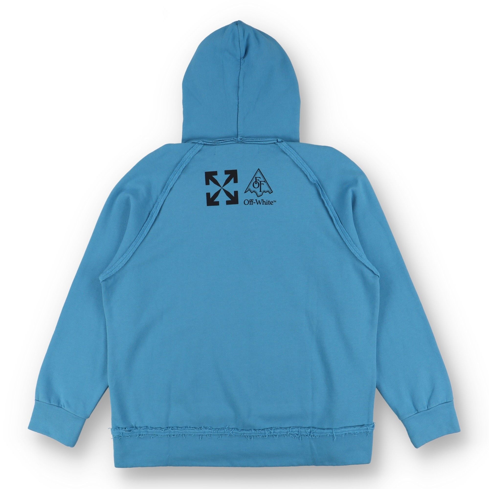 Off-White Blue Vertical Climb Arrows Logo Oversized Raglan Hoodie Size US M / EU 48-50 / 2 - 7 Thumbnail