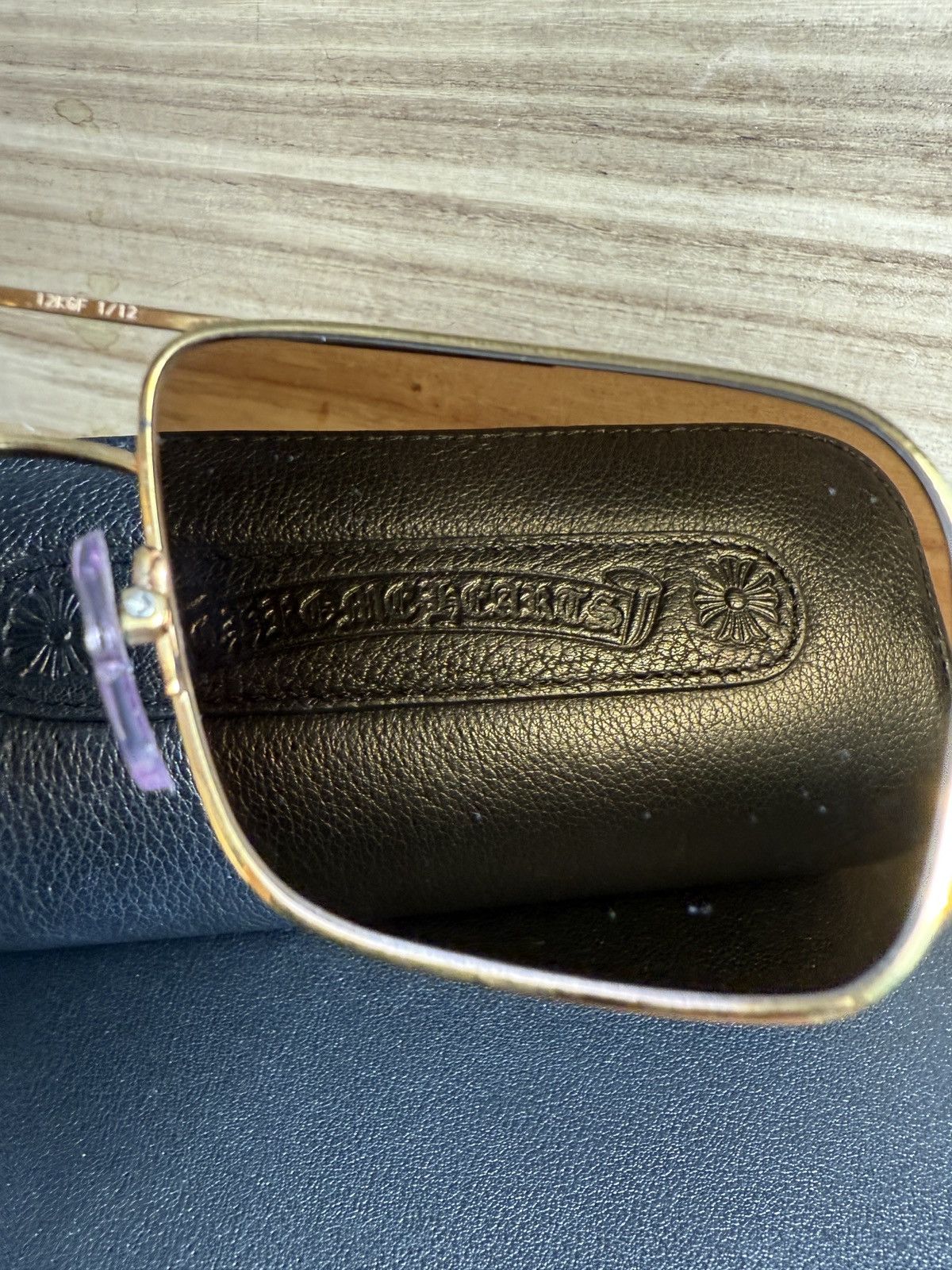 Chrome Hearts Chrome Hearts THROB Sunglasses Gold Filled White Ebony Size ONE SIZE - 23 Thumbnail