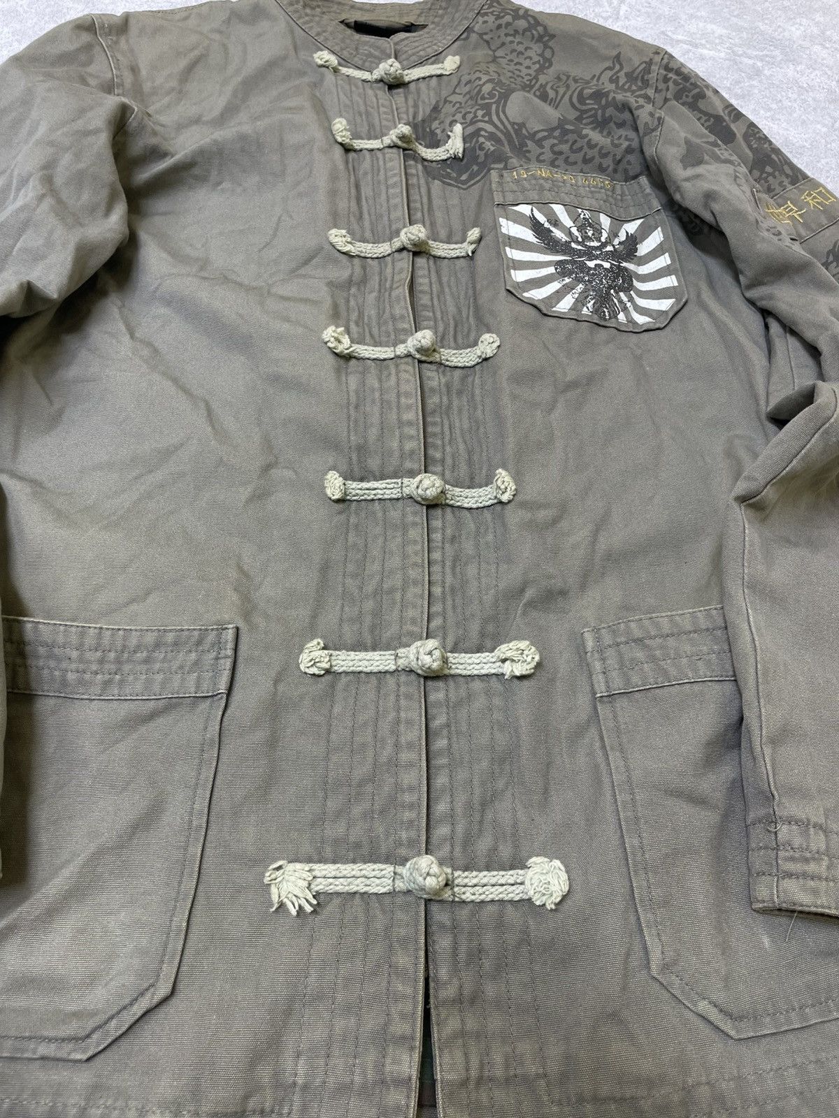 14th Addiction × If Six Was Nine × Le Grande Bleu (L.G.B.) Skull MilitaryGoth Ifsixwasnine Dragon Military Jacket Opium Size US M / EU 48-50 / 2 - 4 Thumbnail