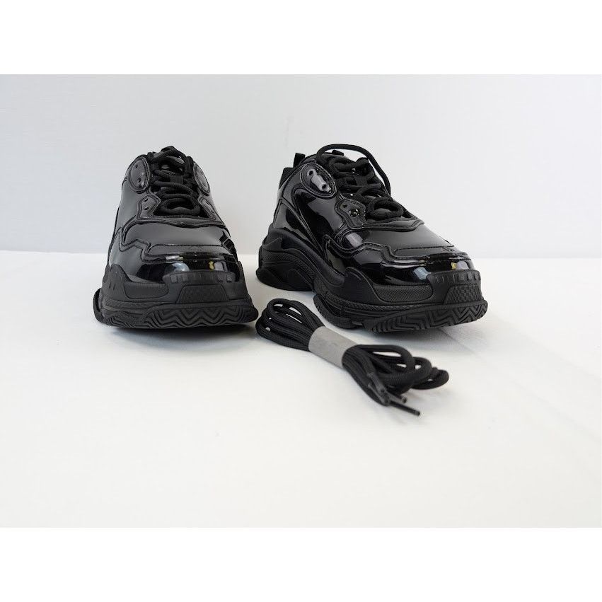 Balenciaga o1rshd1 Triple S Rubber Sneakers in Black Size US 12 / EU 45 - 6 Thumbnail