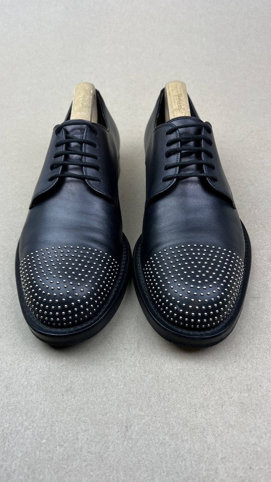 Gucci GUCCI Derby Leather Shoes Cirano Lux Studded Black Men's Size US 8 / EU 41 - 6 Thumbnail
