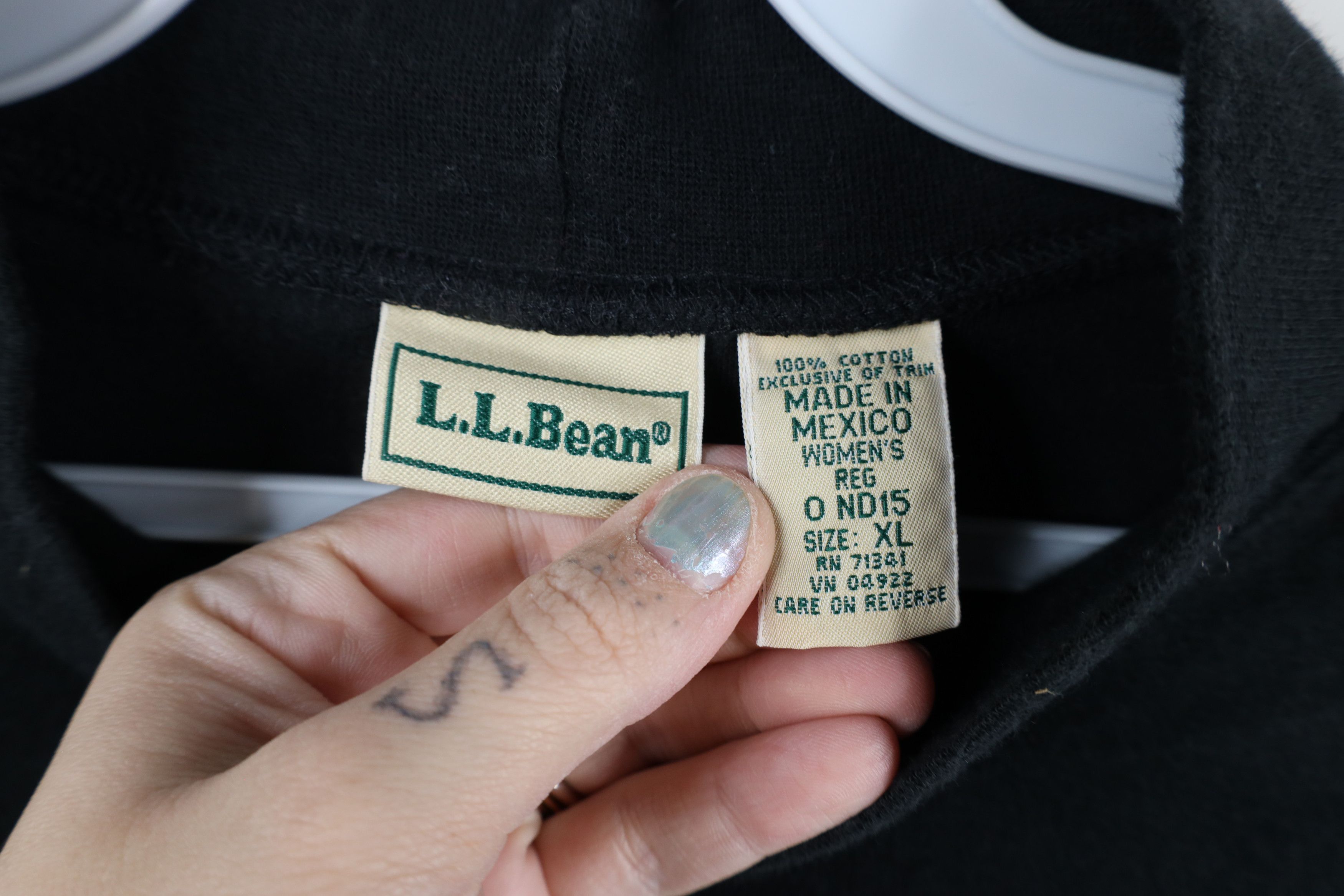 L.L. Bean × Vintage Vintage 90s LL Bean Mock Neck Long Sleeve T-Shirt Black Size XL / US 12-14 / IT 48-50 - 5 Thumbnail