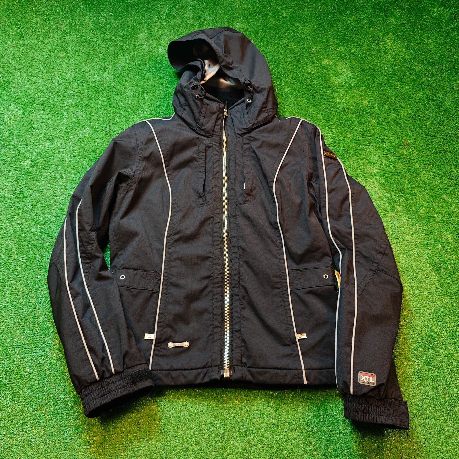 Spyder Spyder skiing Jacket Womens 8 Small Zip Black windproof Size S / US 4 / IT 40 - 1 Thumbnail