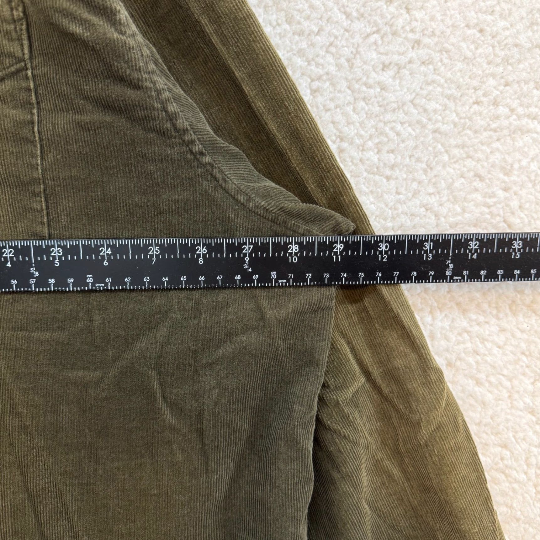 Olive VINTAGE Corduroy Button Up Shirt 2XL XXLT Olive Green Khaki Collared Long Sleeve Mens Size US XXL / EU 58 / 5 - 5 Thumbnail