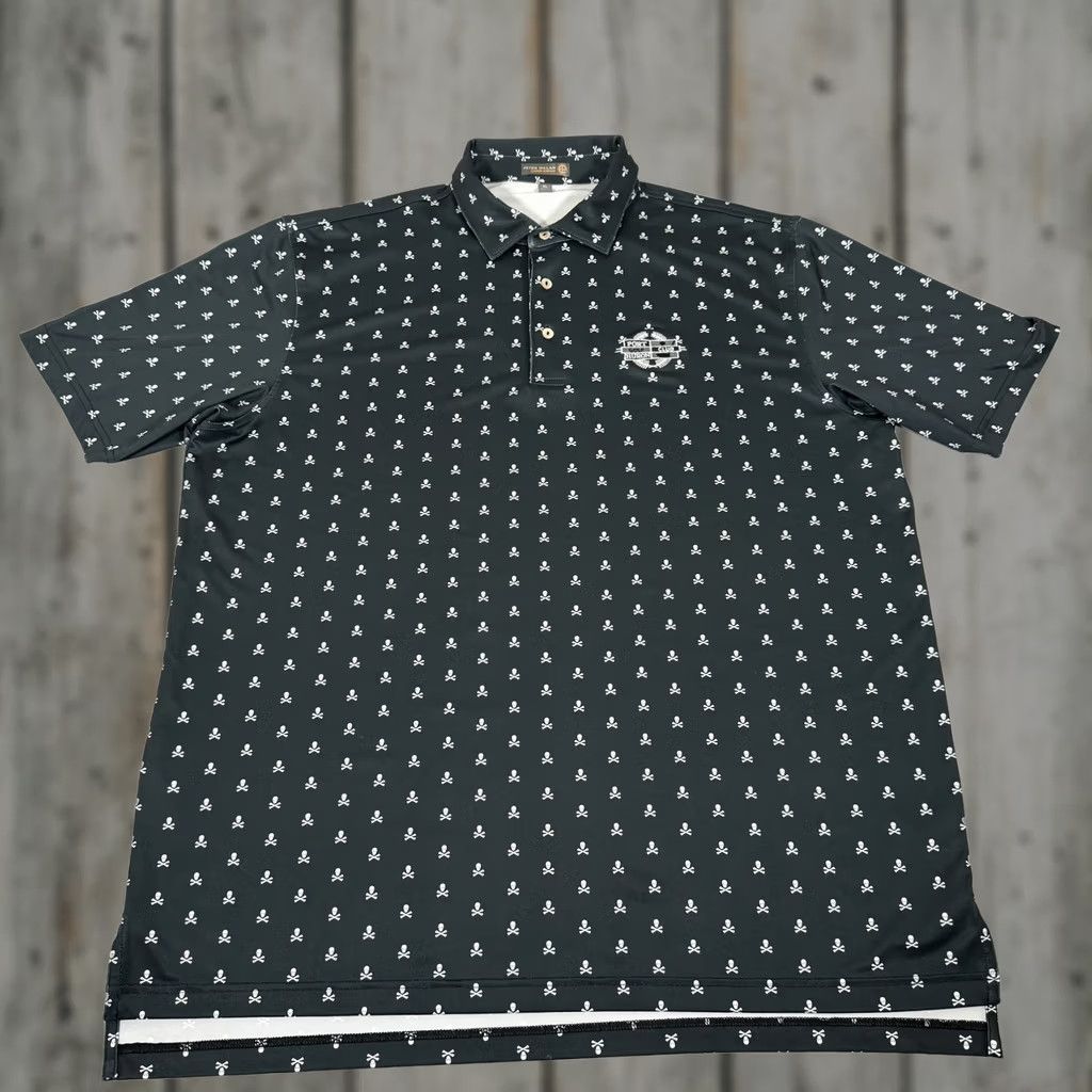 Peter Millar Peter Millar Polo Shirt Men XL Gray Summer Comfort Skull Golf Performance Moisture Wicking Size US XL / EU 56 / 4 - 1 Thumbnail