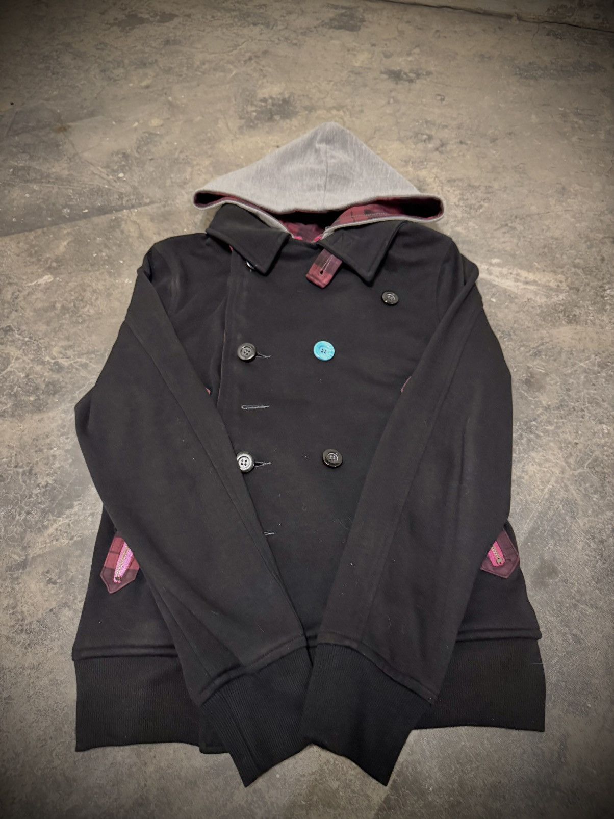 If Six Was Nine Rare Halham Asymmetrical Punk Zip Hooded Jacket Size US S / EU 44-46 / 1 - 3 Thumbnail