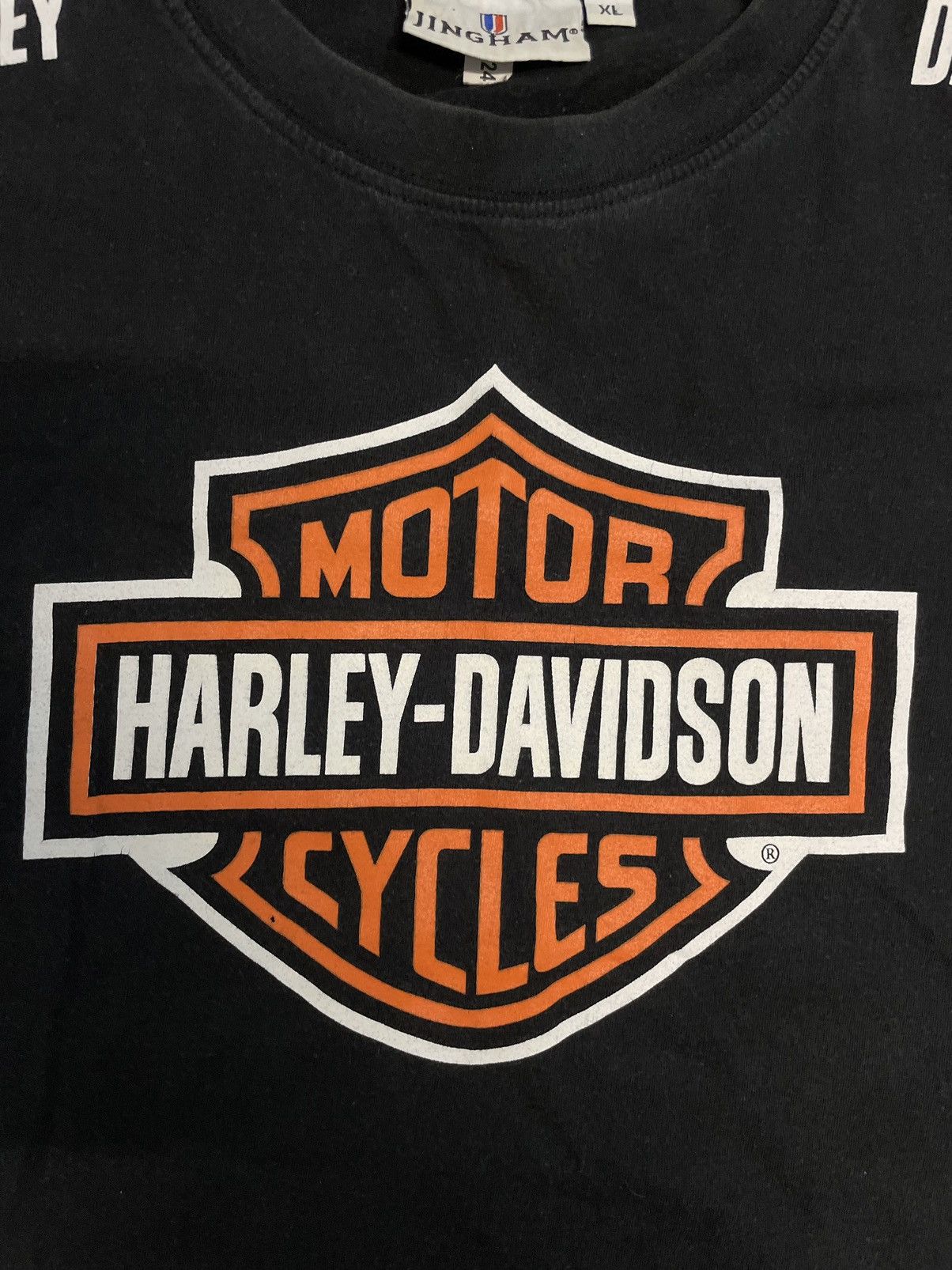 Harley Davidson × Vintage Vintage Harley Davidson 90s big logo tee Size US XL / EU 56 / 4 - 3 Thumbnail