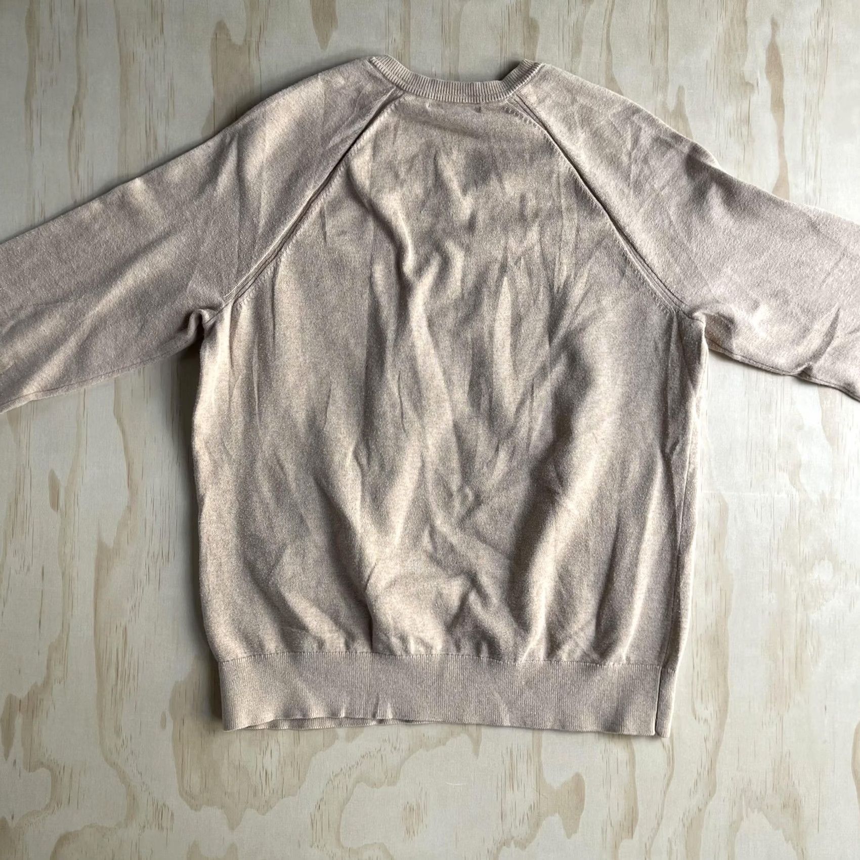 Banana Republic Banana Republic Sweater Mens Medium Beige V Neck Tight Knit Cotton Pullover Size US M / EU 48-50 / 2 - 4 Thumbnail