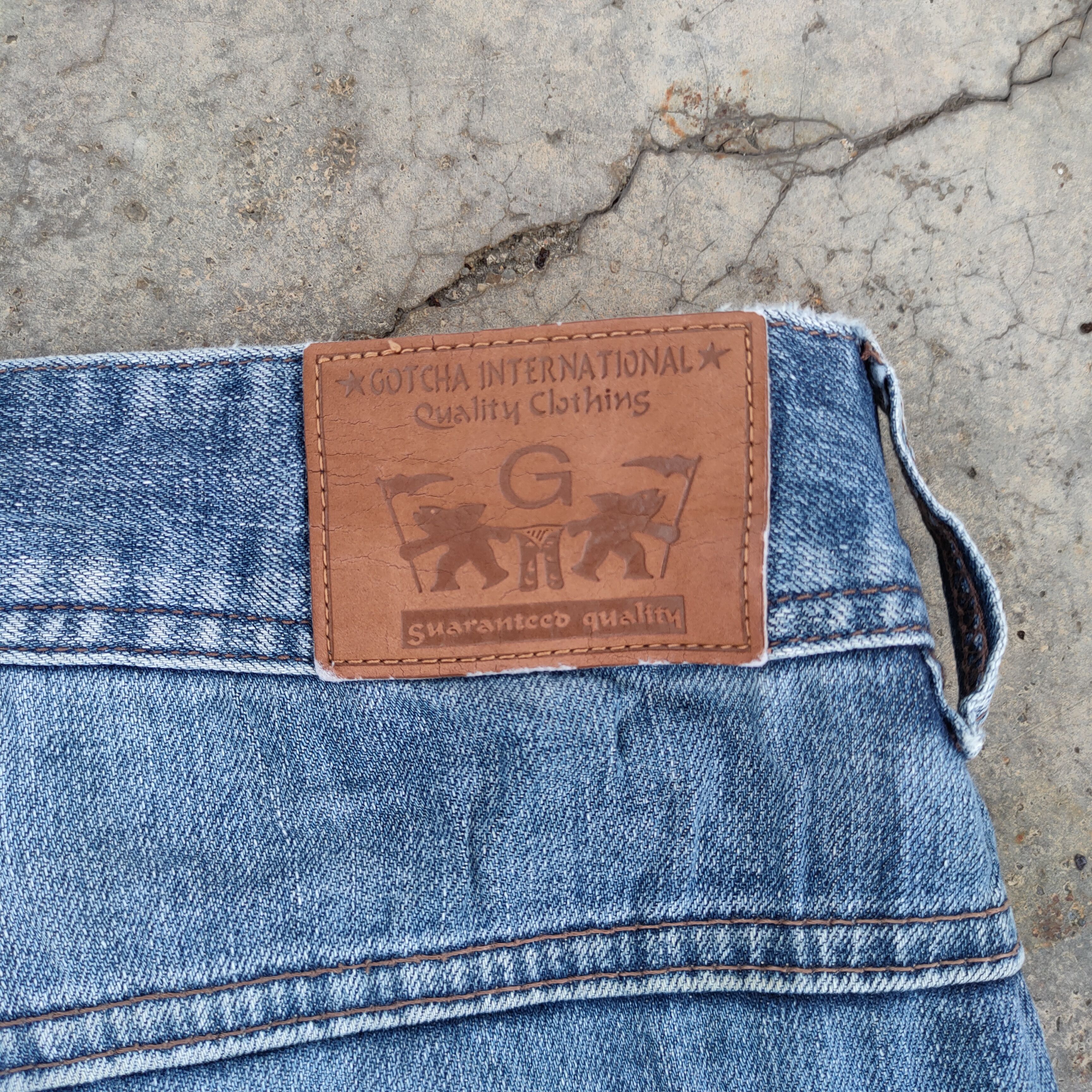 Gotcha × Jean VINTAGE GOTCHA FADED DISTRESSED JEANS DENIM PANTS Size US 37 - 16 Thumbnail