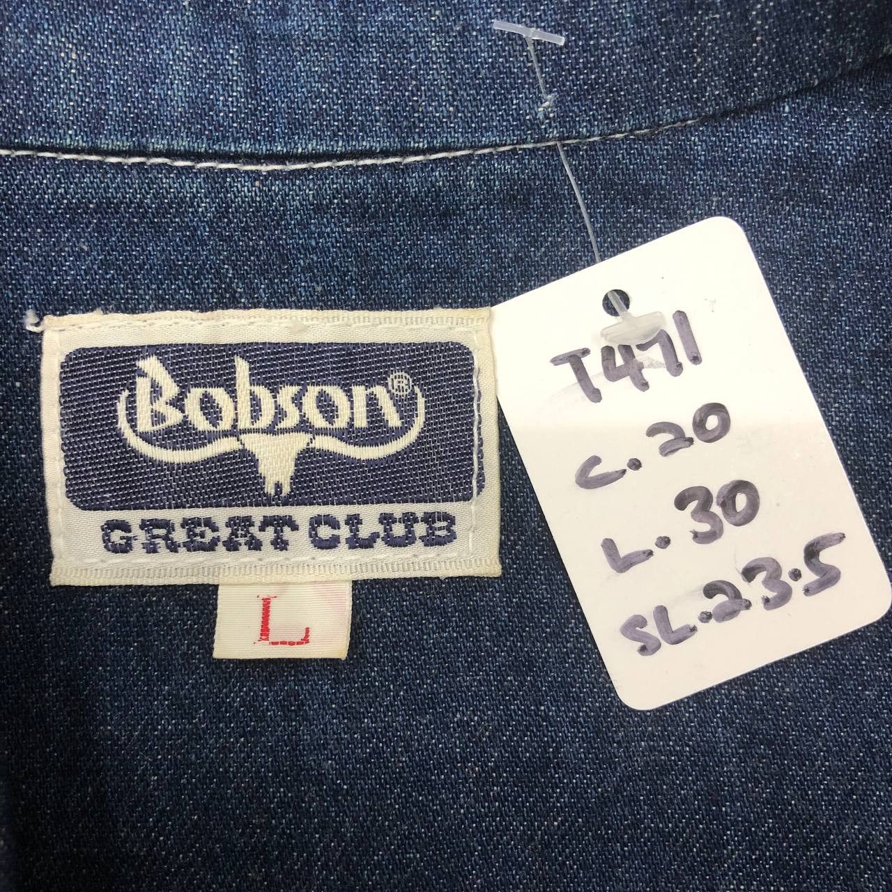 Japanese Brand × Vintage T471 VTG BOBSON DENIM SHIRTS Size US M / EU 48-50 / 2 - 6 Thumbnail