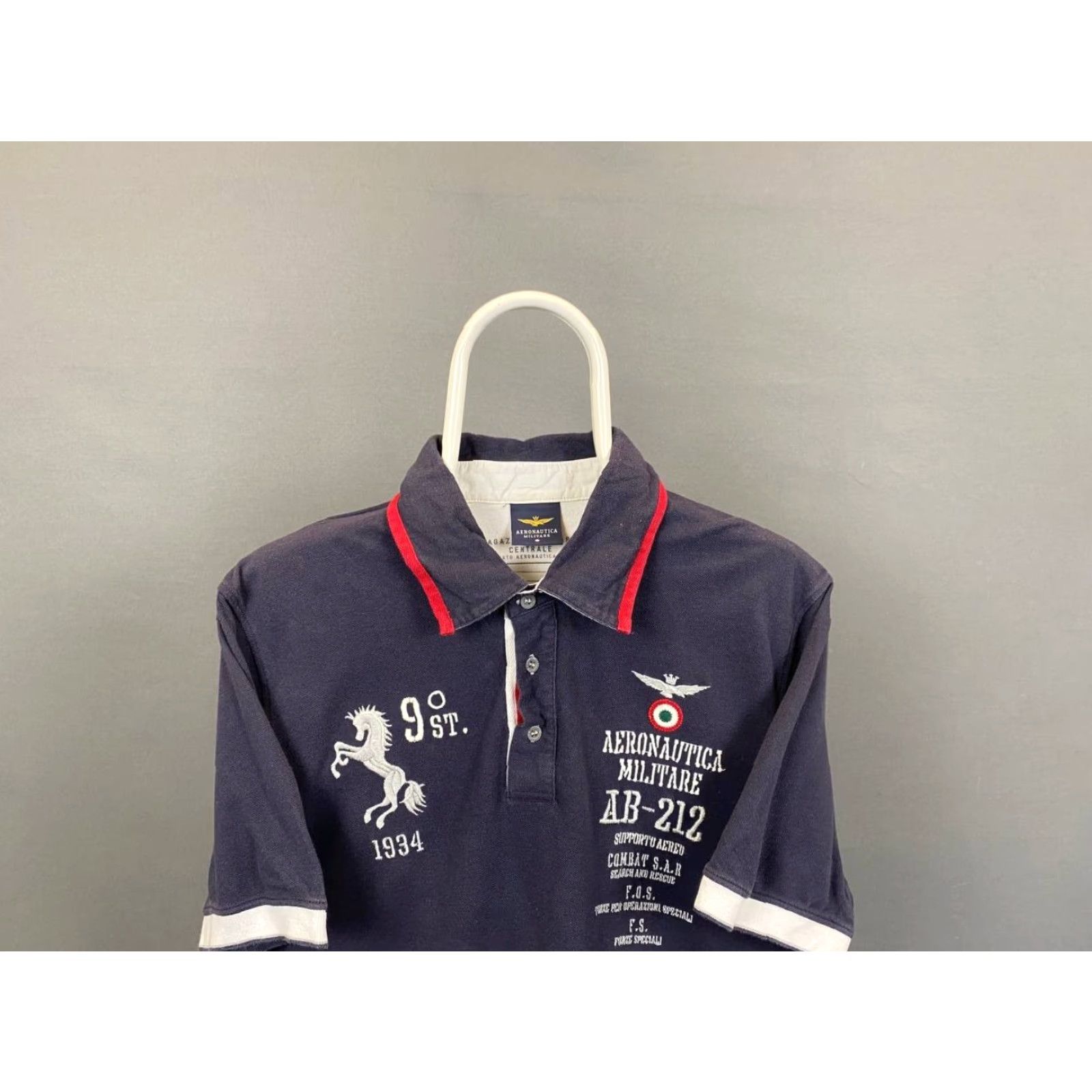 Aeronautica Militare Aeronautica Militare Polo Shirt Mens Embroided Logo Black Short Sleeve Polo Shirt Size US M / EU 48-50 / 2 - 7 Thumbnail