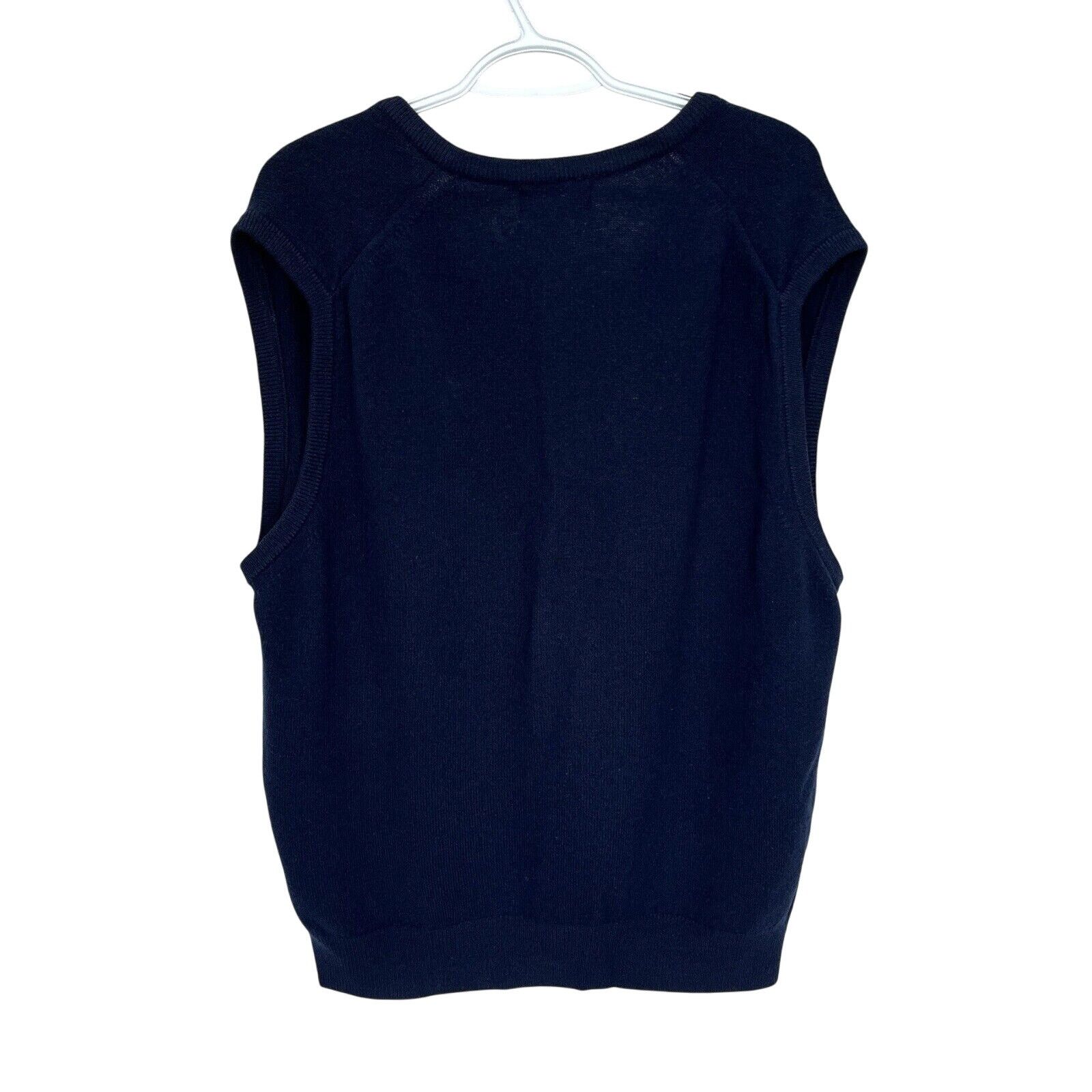 Lands' End Vintage 90s LANDS’ END Knit Sweater Vest Large Lambswool UK Size US L / EU 52-54 / 3 - 5 Thumbnail