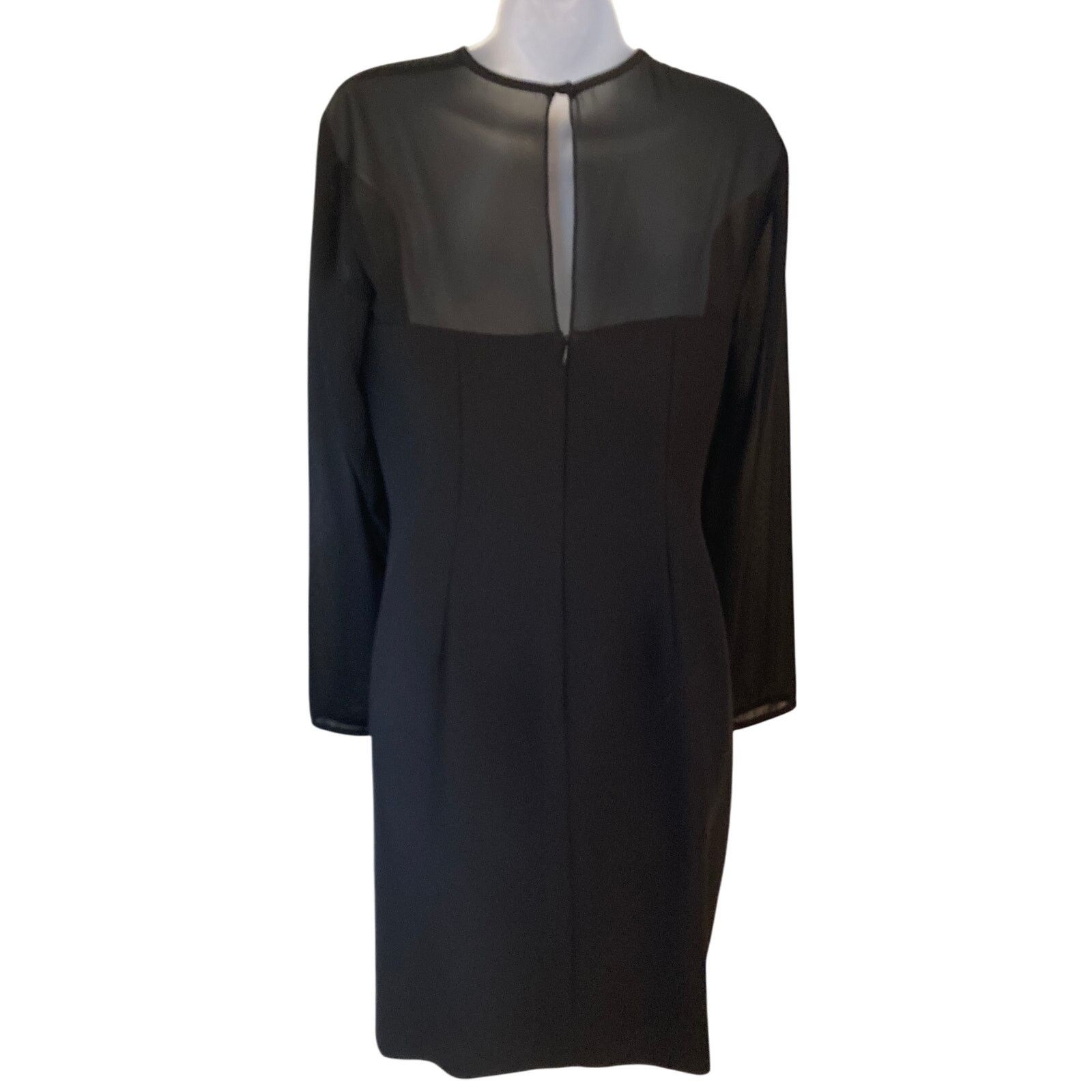 Nicole Miller Nicole Miller NYC Black Sheer-Yoke Dress – Size 8 Size M / US 6-8 / IT 42-44 - 2 Thumbnail