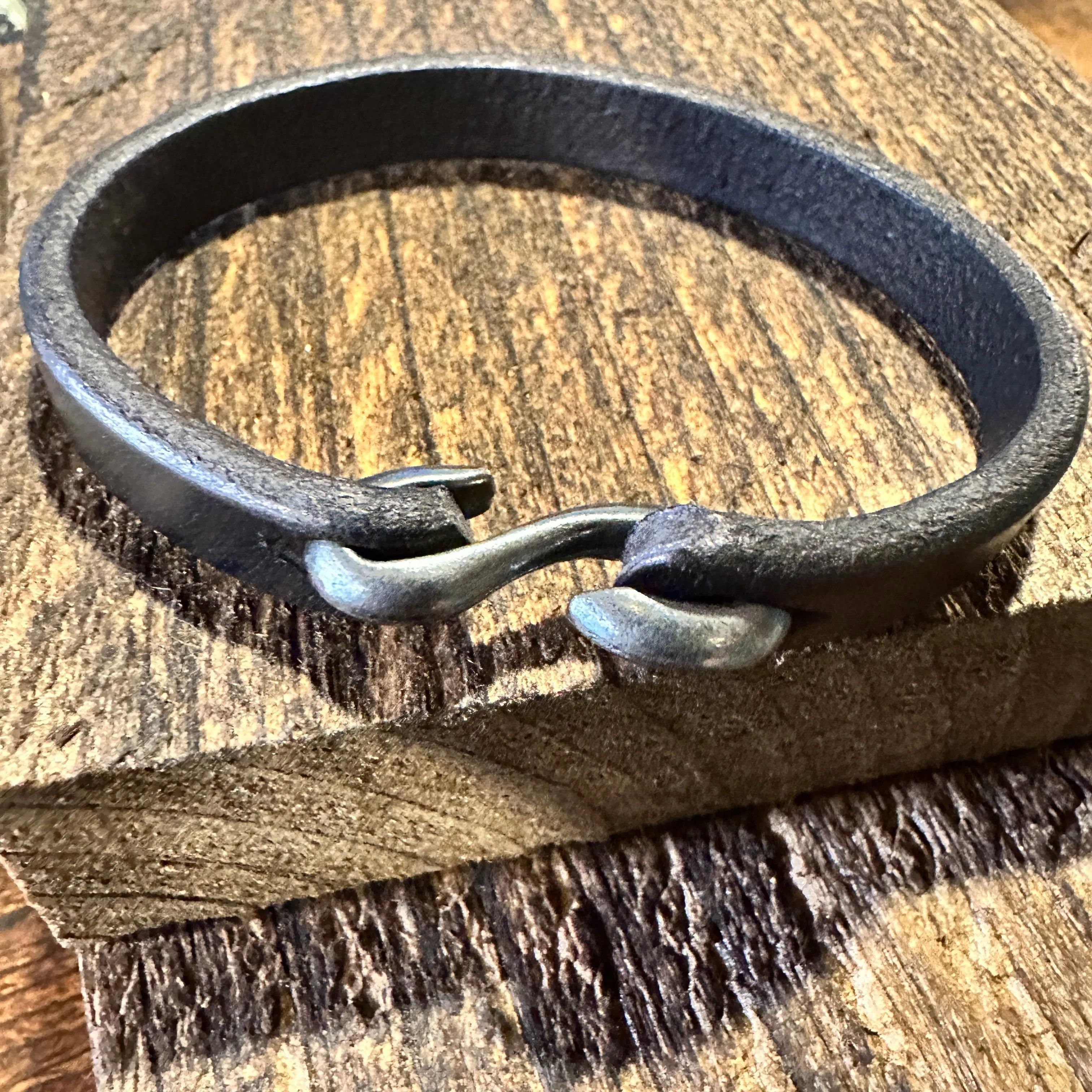 Other Handcrafted Boho Hippie Black Genuine Leather Cowhide S Hook Size ONE SIZE - 7 Thumbnail