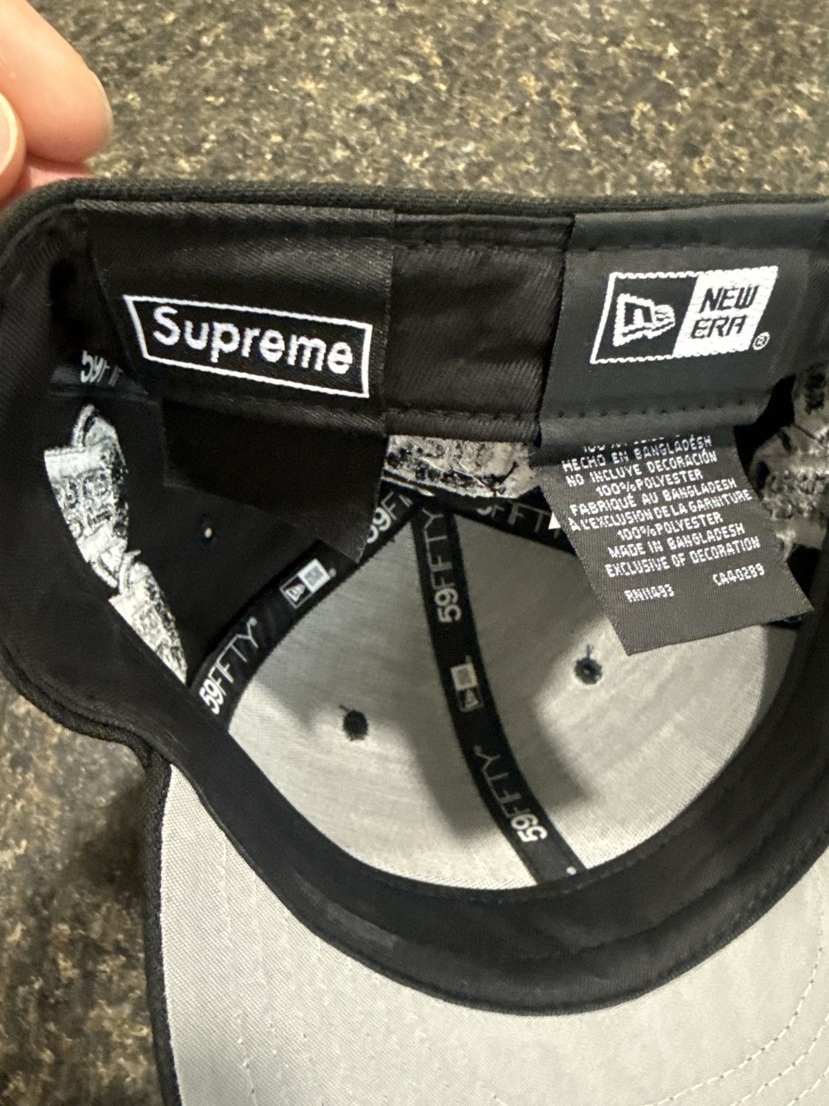 MLB × New Era × Supreme Supreme Jerseys Box Logo New Era Fitted Hat Size ONE SIZE - 12 Thumbnail