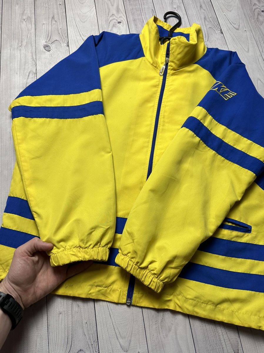 Nike × Vintage Vintage Nike track jacket size S Yellow/ Blue swoosh logo Size US S / EU 44-46 / 1 - 6 Thumbnail