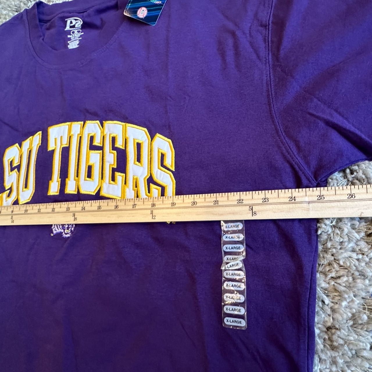 NCAA Vintage NWT Men's X-Large Embroidered LSU Tigers P2 T-shirt Size US XL / EU 56 / 4 - 4 Thumbnail