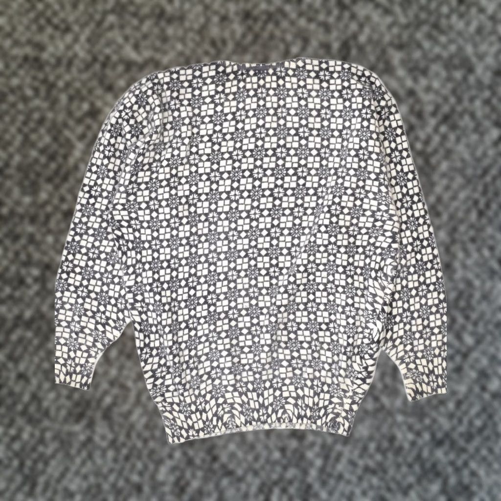 Vintage VINTAGE Womens Jumper Sweater UK 18 XL Black Check Boat Neck Size XL / US 12-14 / IT 48-50 - 1 Thumbnail