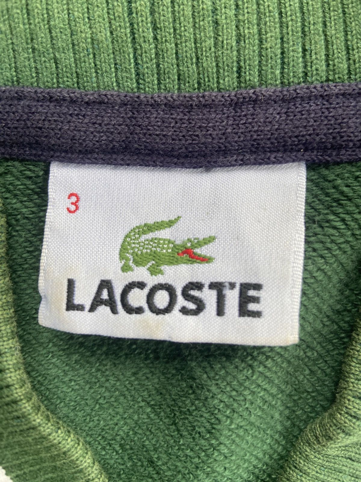 Lacoste Lacoste varsity jacket with white striped ribbed trims Size US M / EU 48-50 / 2 - 5 Thumbnail
