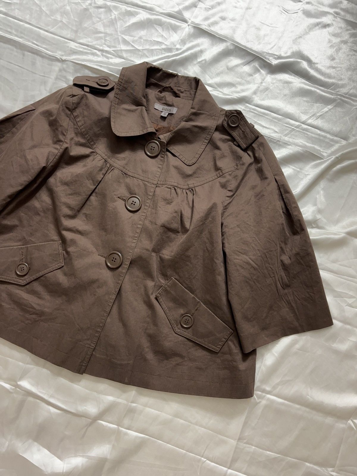 Japanese Brand × Vintage Cropped 3/4 wide sleeves vintage coat Size M / US 6-8 / IT 42-44 - 4 Thumbnail
