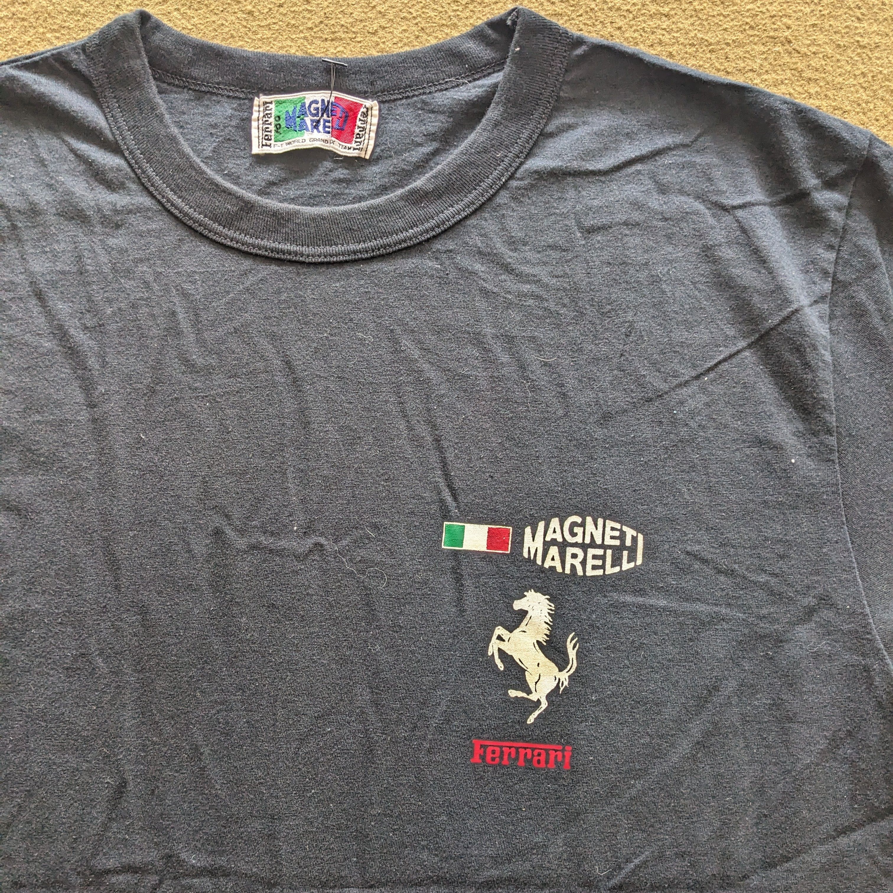 Ferrari Vintage 90's MAGNETI MARELLI FERRARI Luxury Car T-shirt Size US M / EU 48-50 / 2 - 2 Thumbnail