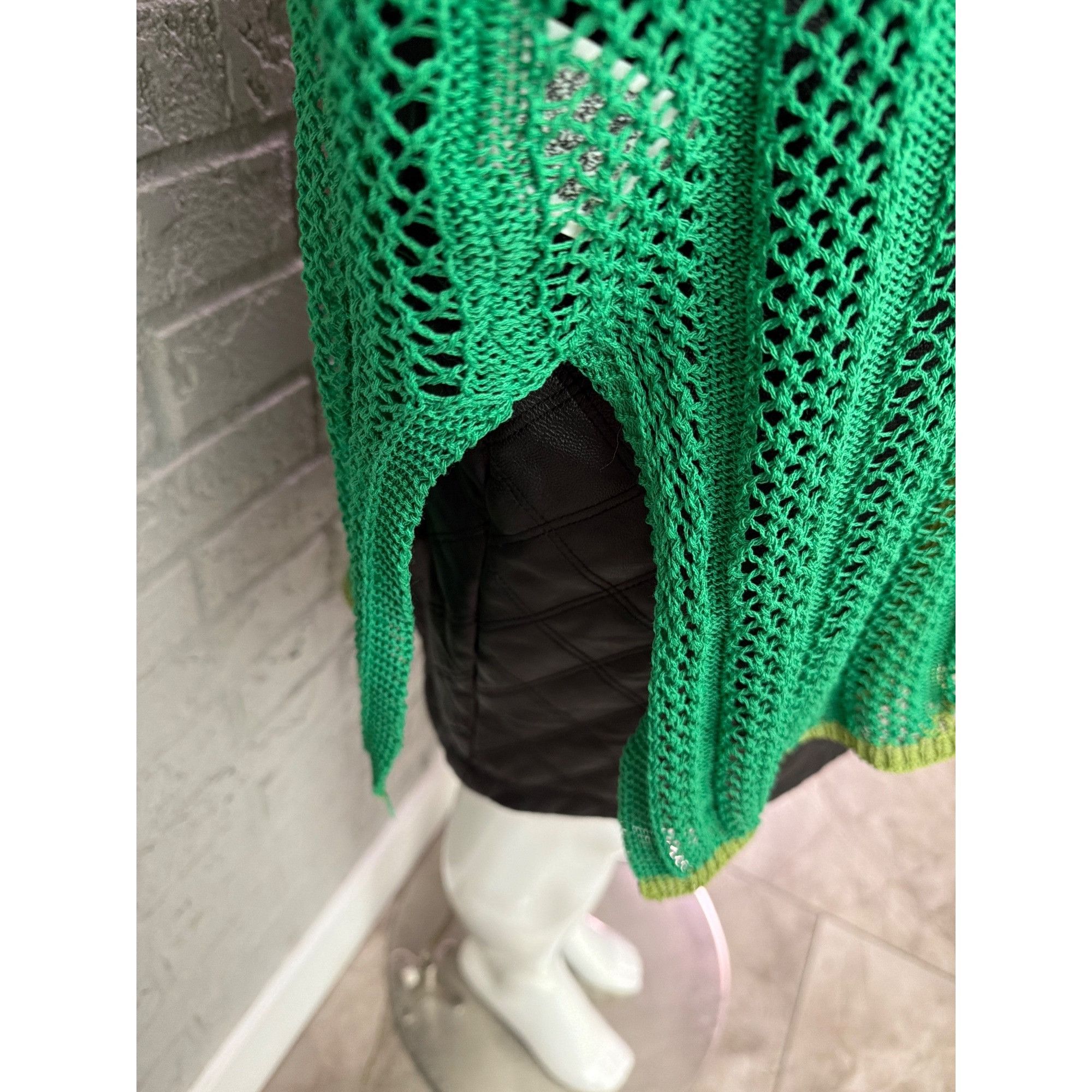 Shein SHEIN Curve Color Block Open-Knit Poncho Cover-Up Dress Size ...