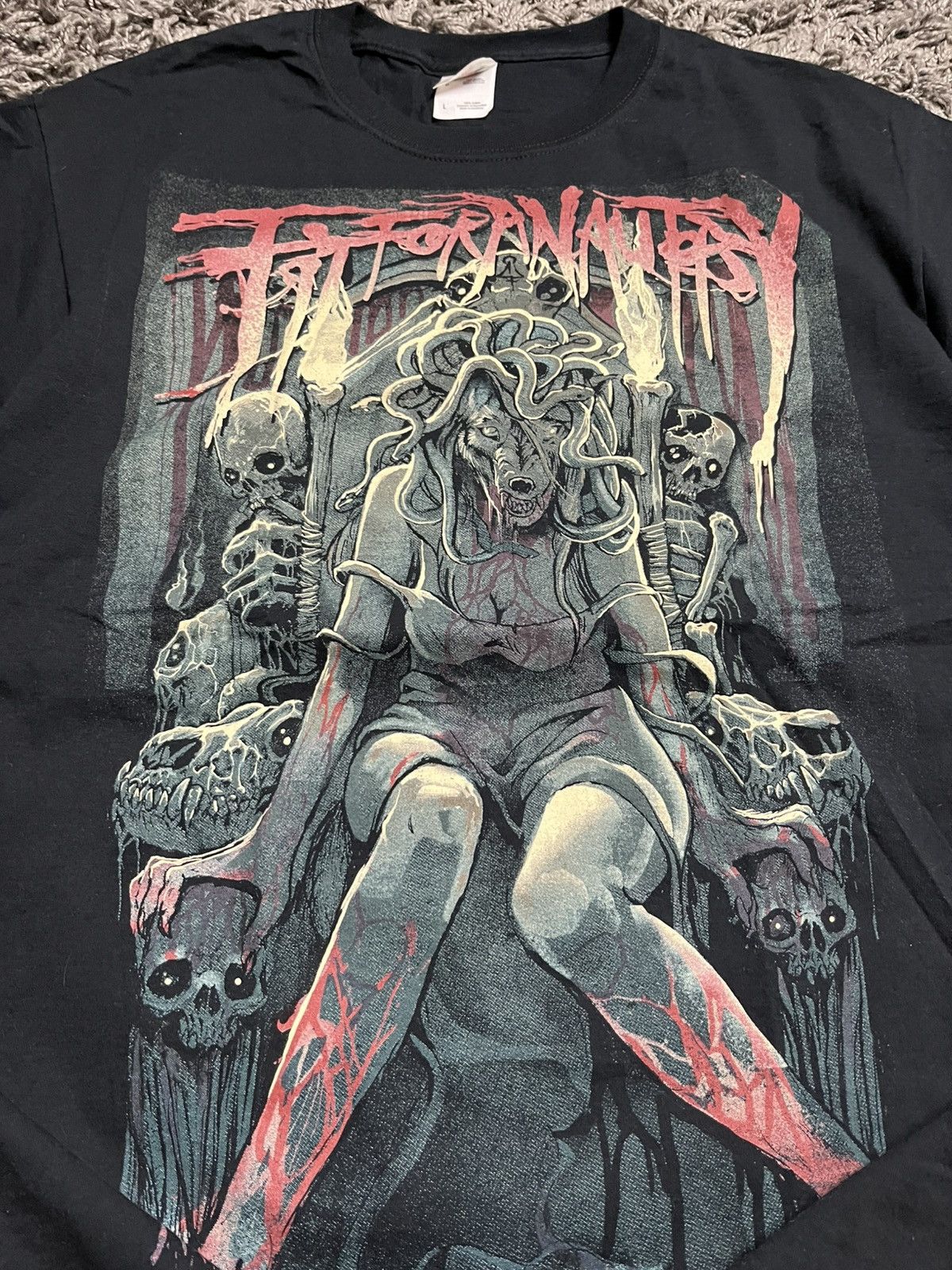 Band Tees Vntg Fit For An Autopsy "Wolf Girl" Band Tee Size US L / EU 52-54 / 3 - 3 Thumbnail