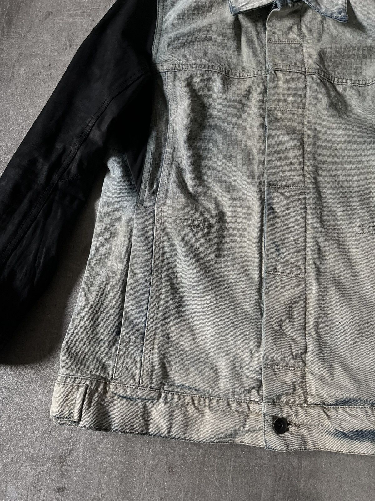 Rick Owens × Rick Owens Drkshdw Rick Owens hybrid denim calf stooge trucker jacket grail Size US L / EU 52-54 / 3 - 2 Thumbnail