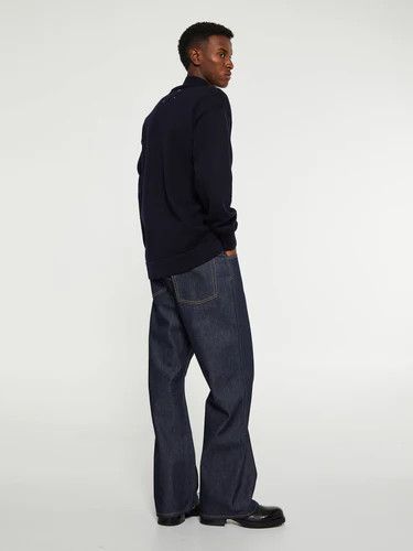 Maison Margiela o1y1124 Long Sleeves Turtleneck Sweater In Navy Size US XXL / EU 58 / 5 - 2 Thumbnail