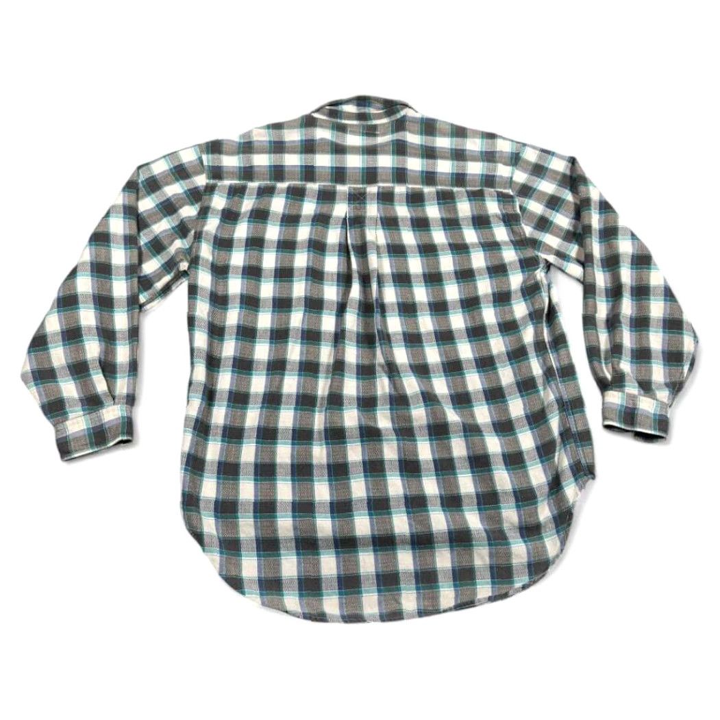 Levi's VINTAGE Levi's Shirt Levis Button-Up Plaid Gray Green Blue 90s Grunge Adult LARGE Shirt Mens Size US L / EU 52-54 / 3 - 3 Thumbnail