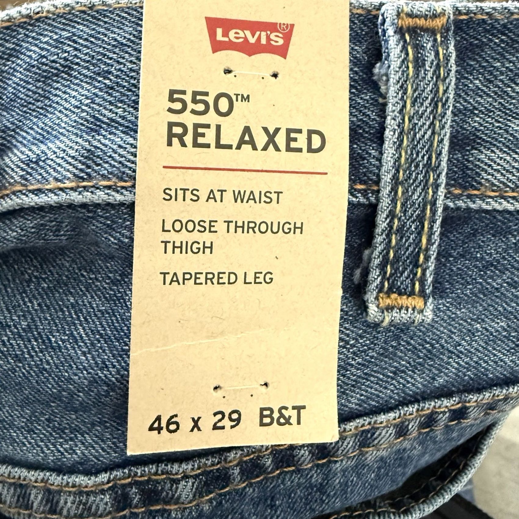 Levi's Levi’s 550 Levi Strauss Jeans Mens Size 46x29 Big & Tall Relaxed Fit Tapered NEW Size US 30 / EU 46 - 7 Thumbnail