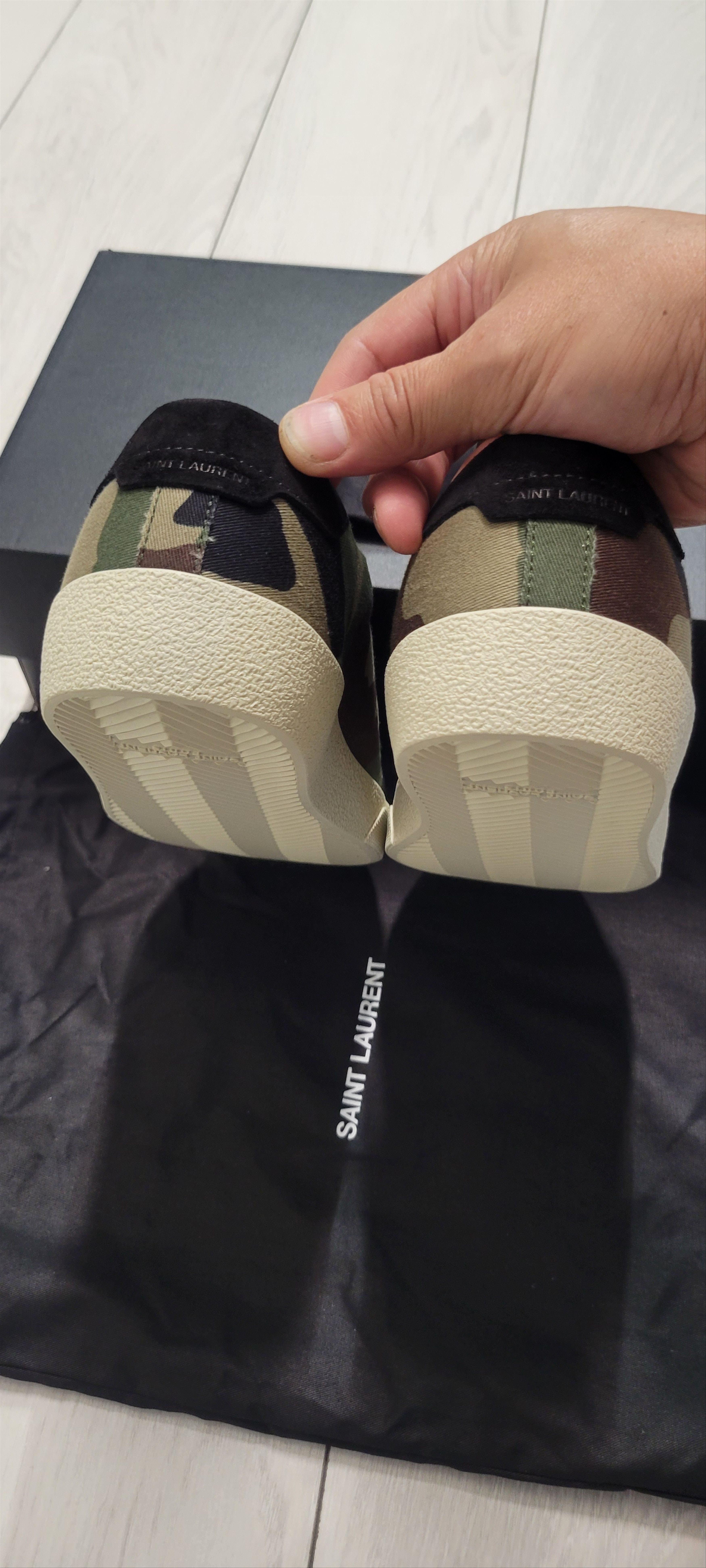 Saint Laurent Paris Canvas Camouflage Sneakers Size US 8.5 / EU 41-42 - 6 Thumbnail