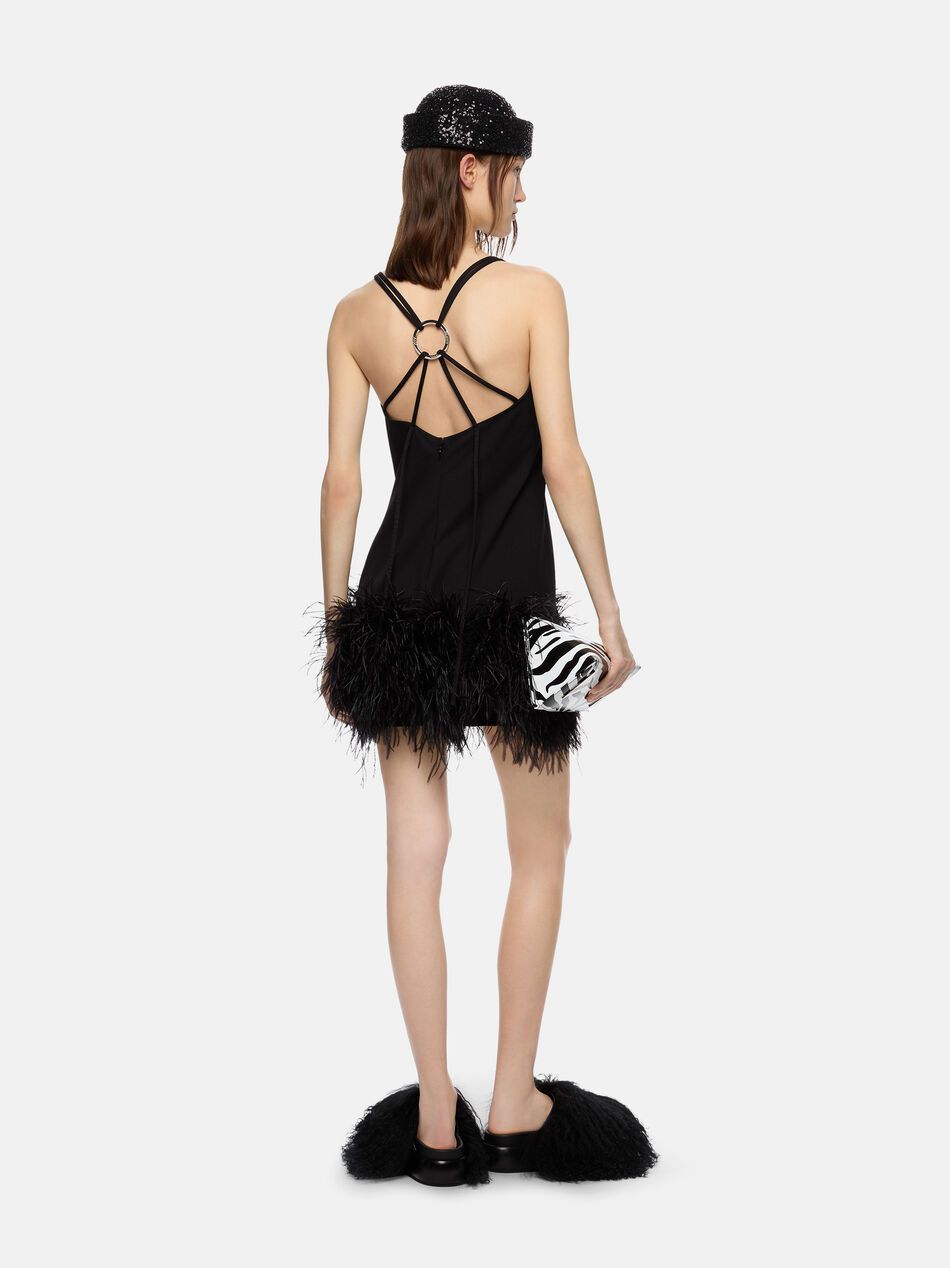 The Attico o1mle0525 Fujiko Mini Dress in Black Size S / US 4 / IT 40 - 3 Thumbnail