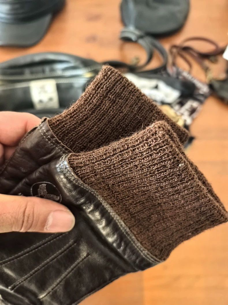 The Real McCoy's the real mccoys A10 Winter Flight Gloves Horse Leather Clas Size ONE SIZE - 3 Thumbnail