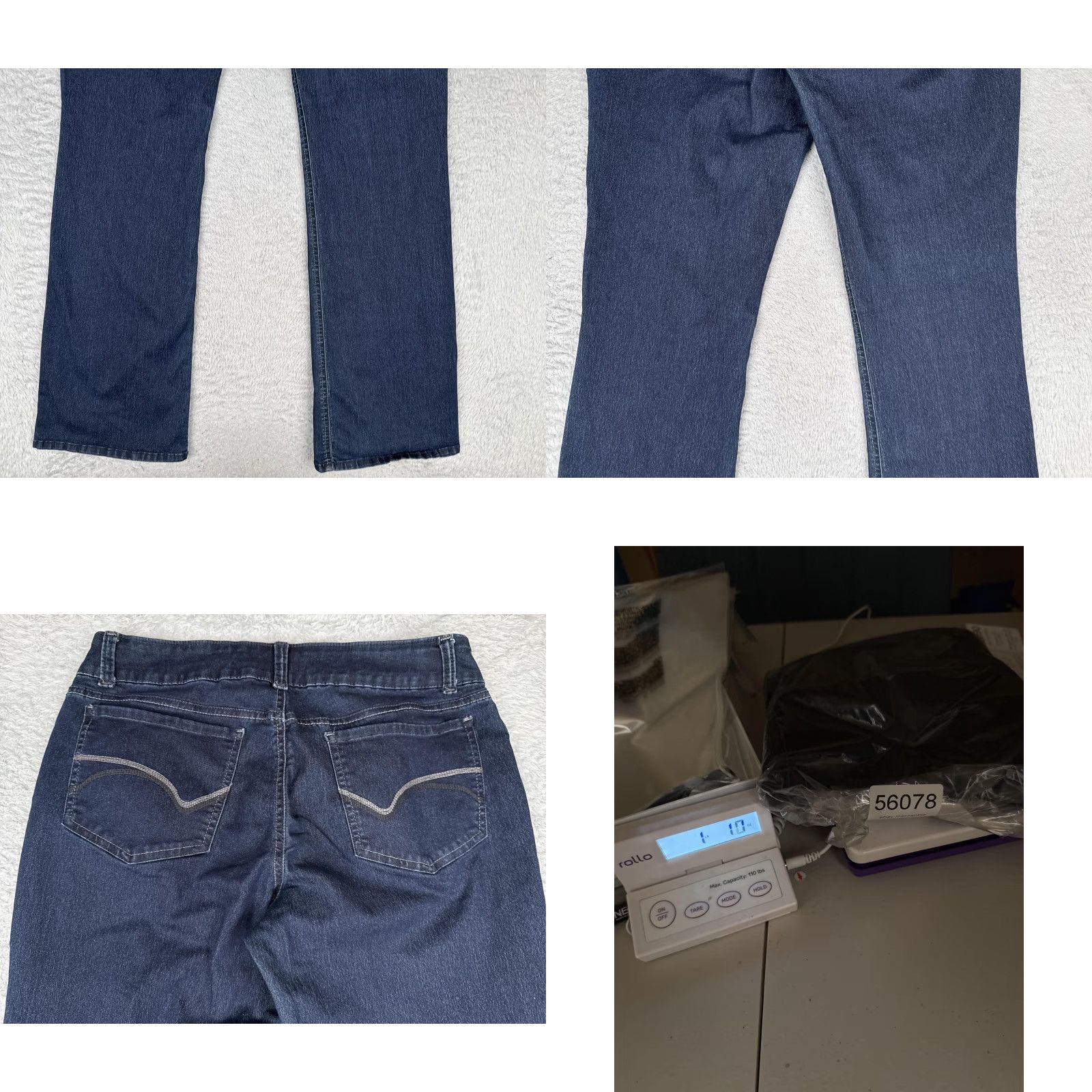 Lee Riders by Lee Bootcut Jeans Womens 12L Blue Dark Wash Mid Rise Stretch 32x34 Denim Jeans Bootscut Women 90s Theme Size 34" / US 12 / IT 48 - 10 Thumbnail